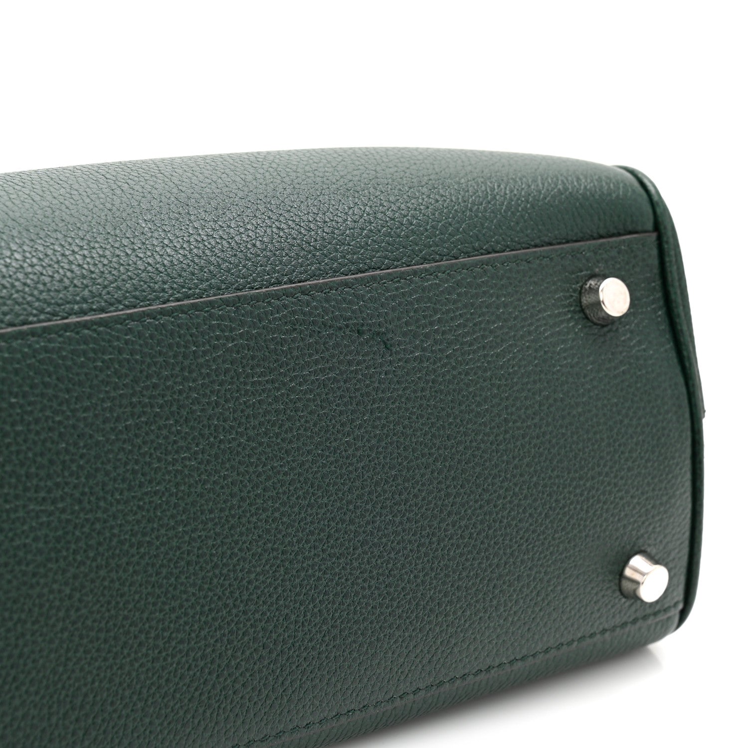 Grainy Calfskin Small Zumi Top Handle Bag Vintage Green