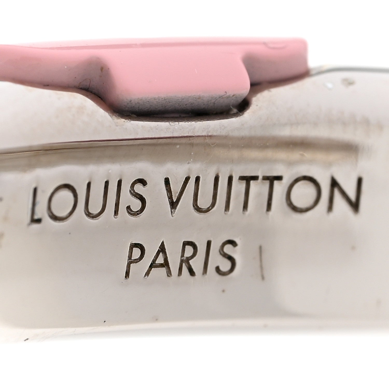 Resin Daily Monogram Bracelet S Silver Pink