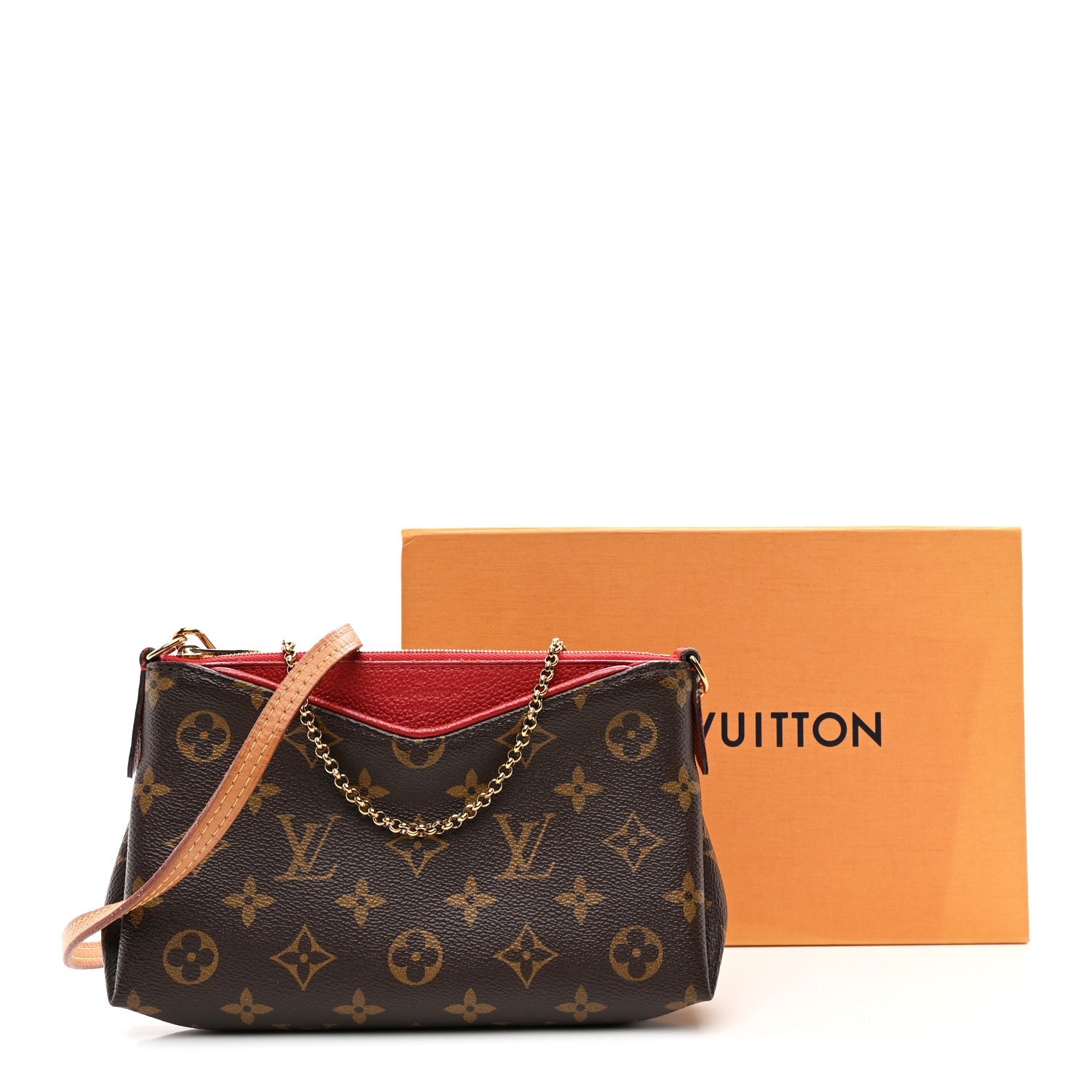 Monogram Pallas Clutch Poppy