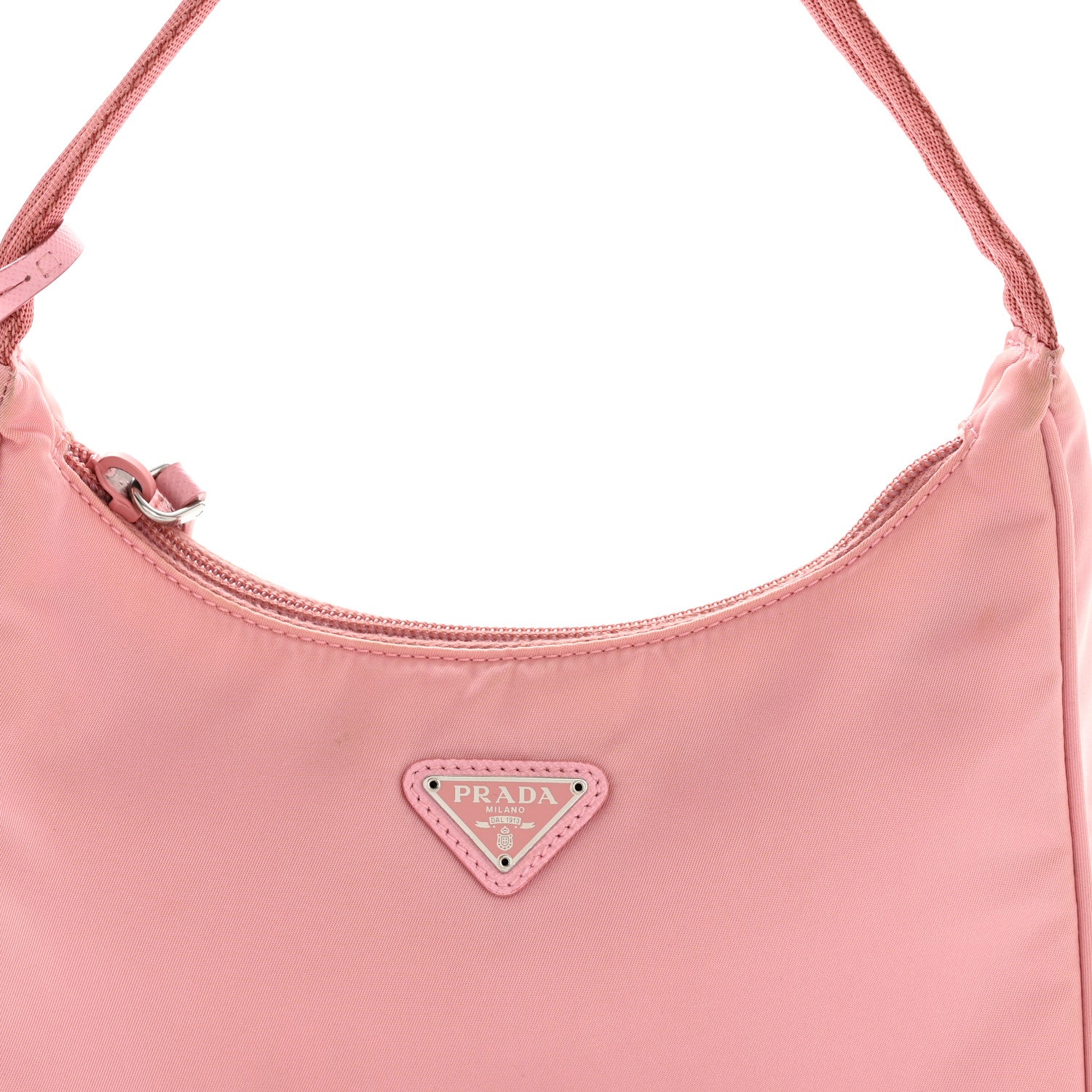 Tessuto Nylon Saffiano Mini Re-Edition 2000 Bag Rosa