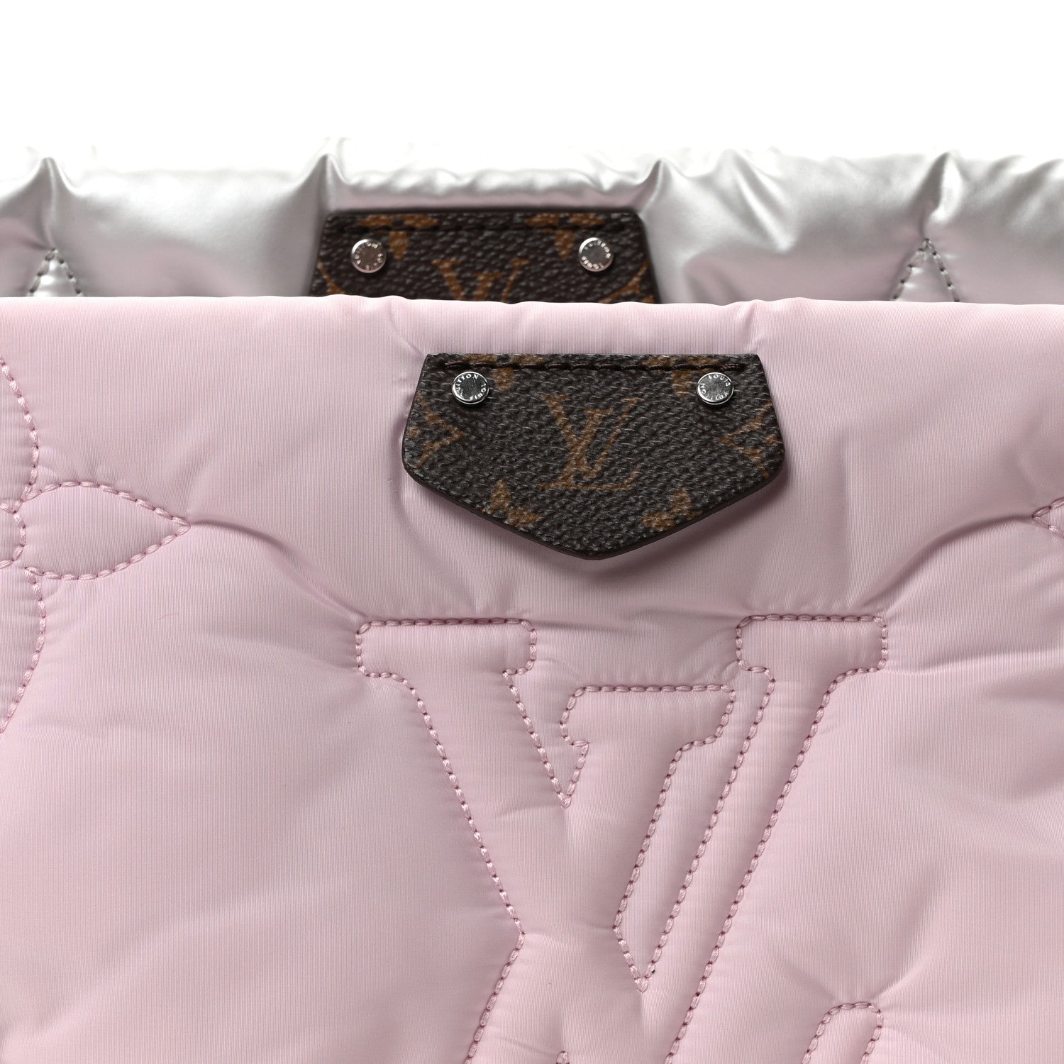 Econyl Monogram Pillow Maxi Multi Pochette Accessories Silver Pale Pink