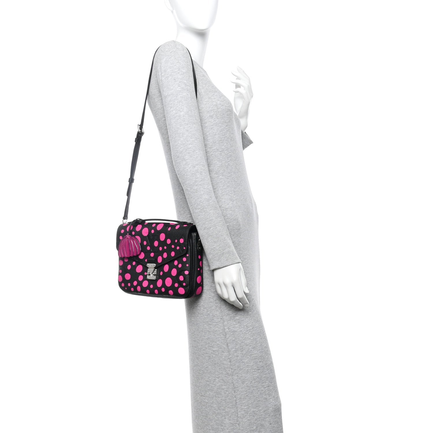 LV x YK Empreinte Monogram Giant Pochette Metis Black Fuchsia