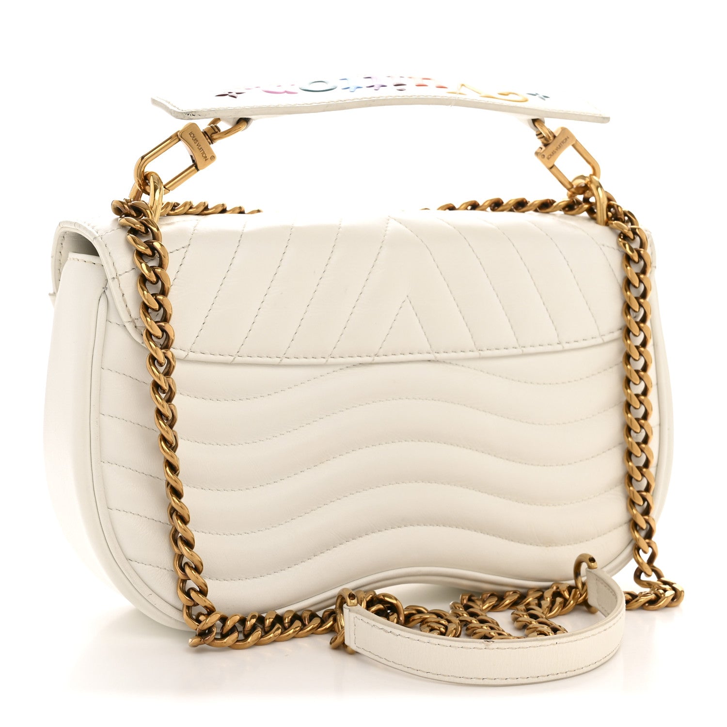 Calfskin New Wave Chain PM White