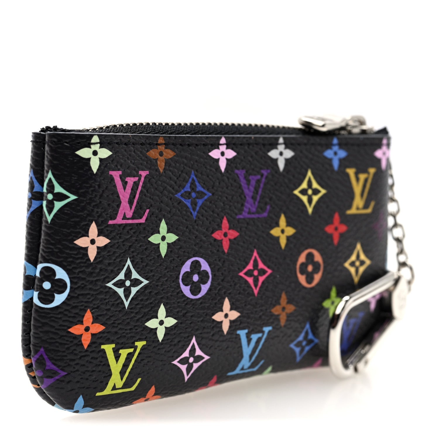 LV X TM Monogram Multicolor Key Pouch Black