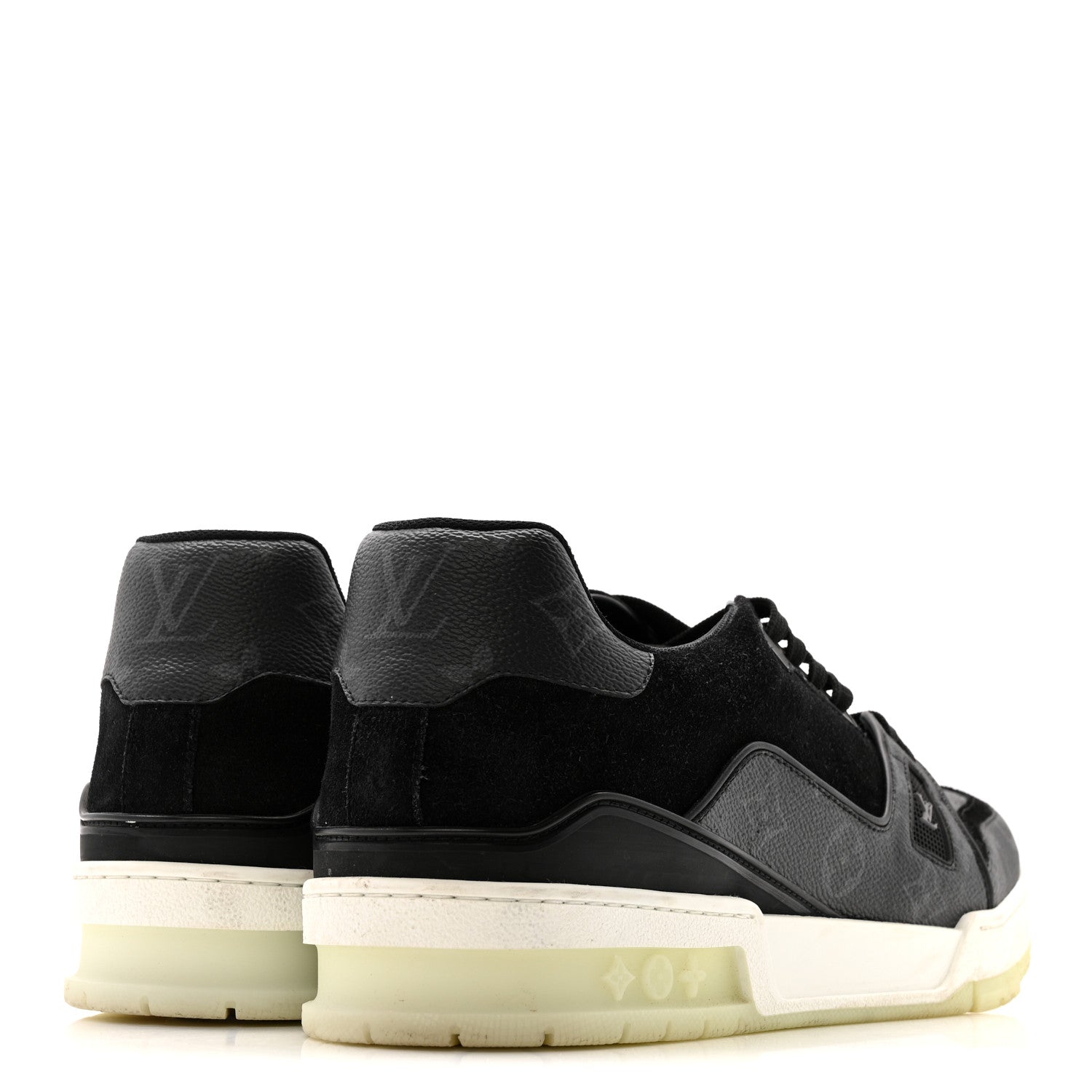 Monogram Eclipse Mens LV Trainer Sneakers 10 Black