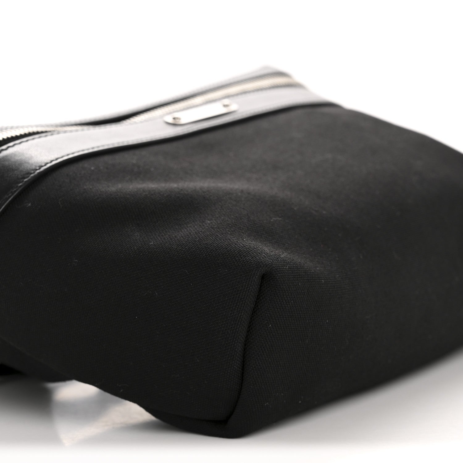Canvas Calfskin City Belt Bag Black