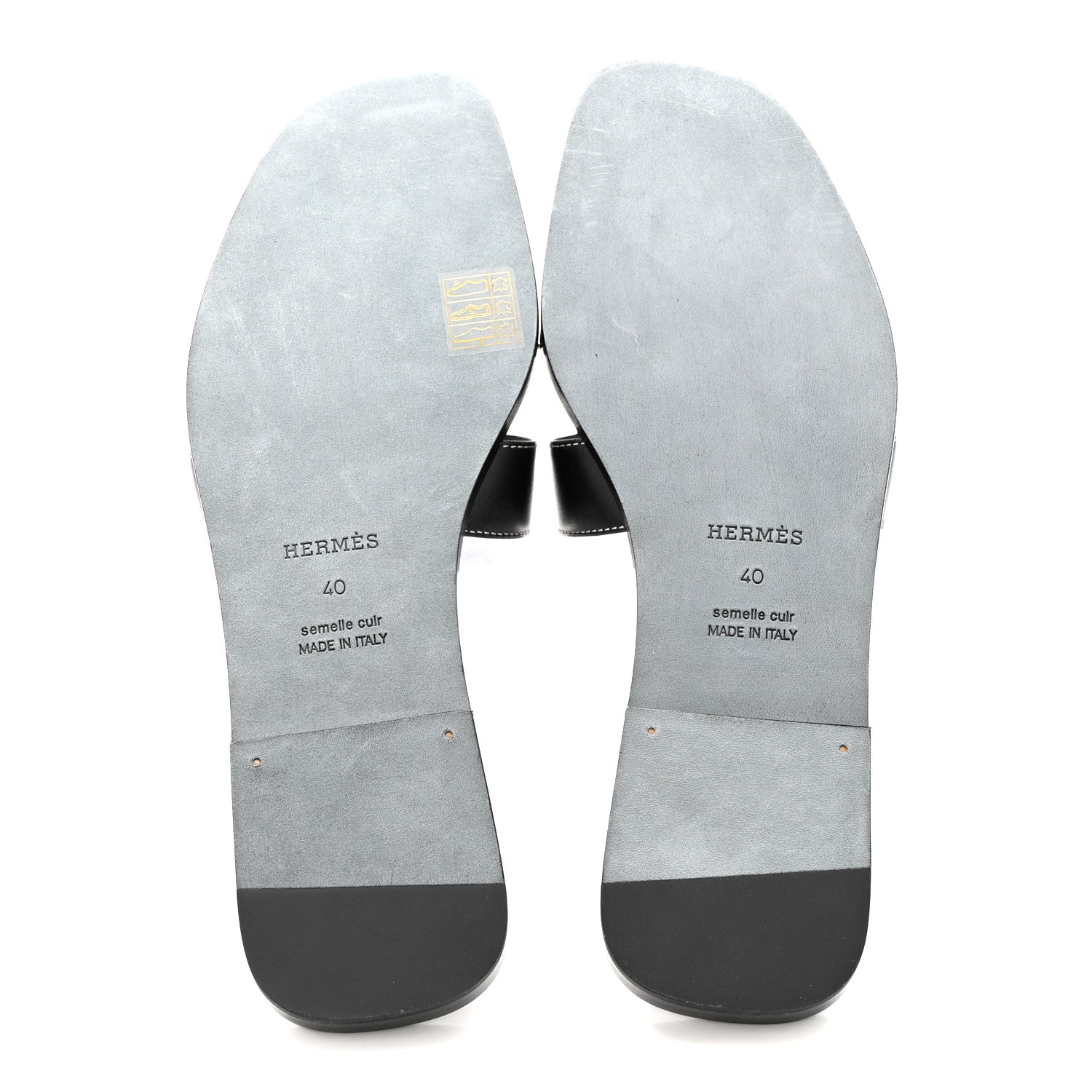 Box Calfskin Oran Sandals 40 Black