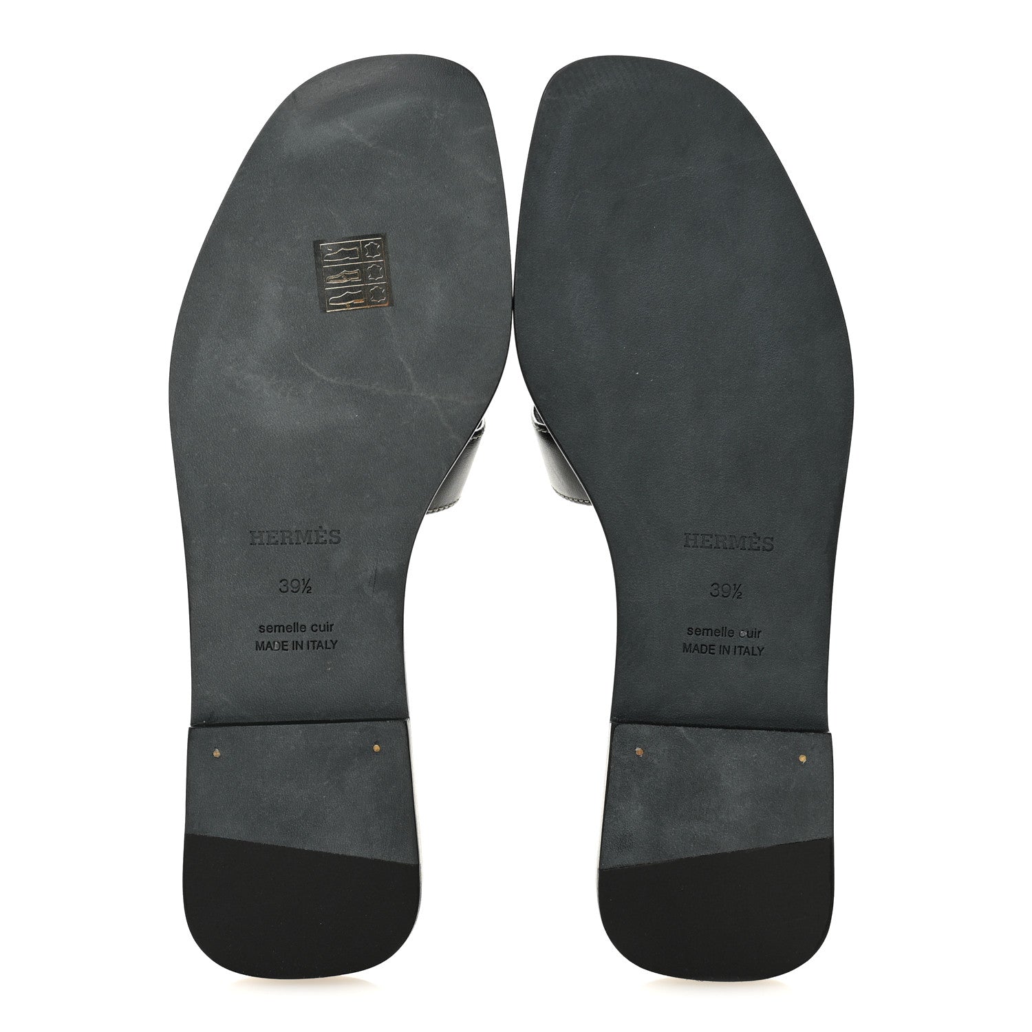 Box Calfskin Oran Sandals 39.5 Black