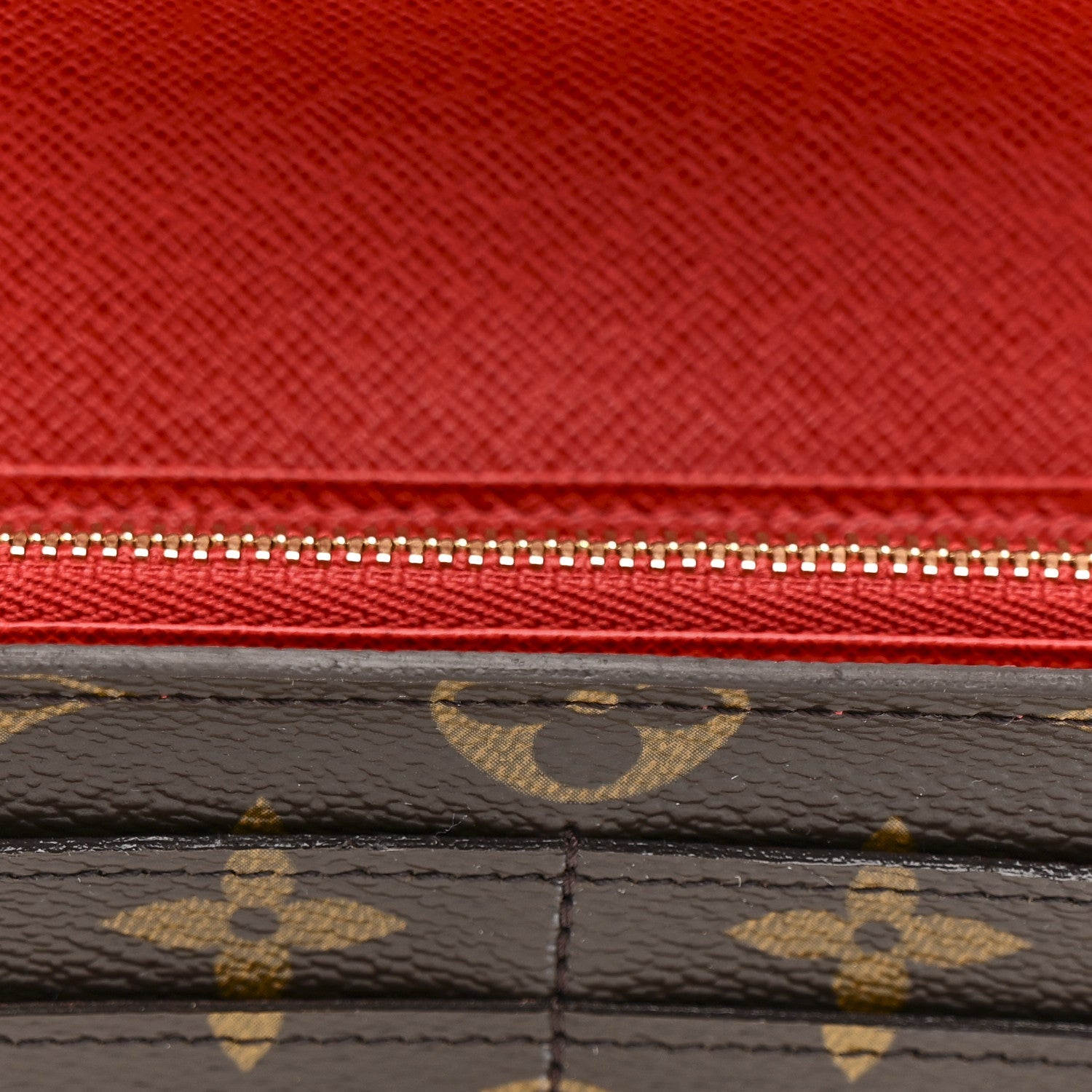 Monogram Groom Sarah Wallet Red