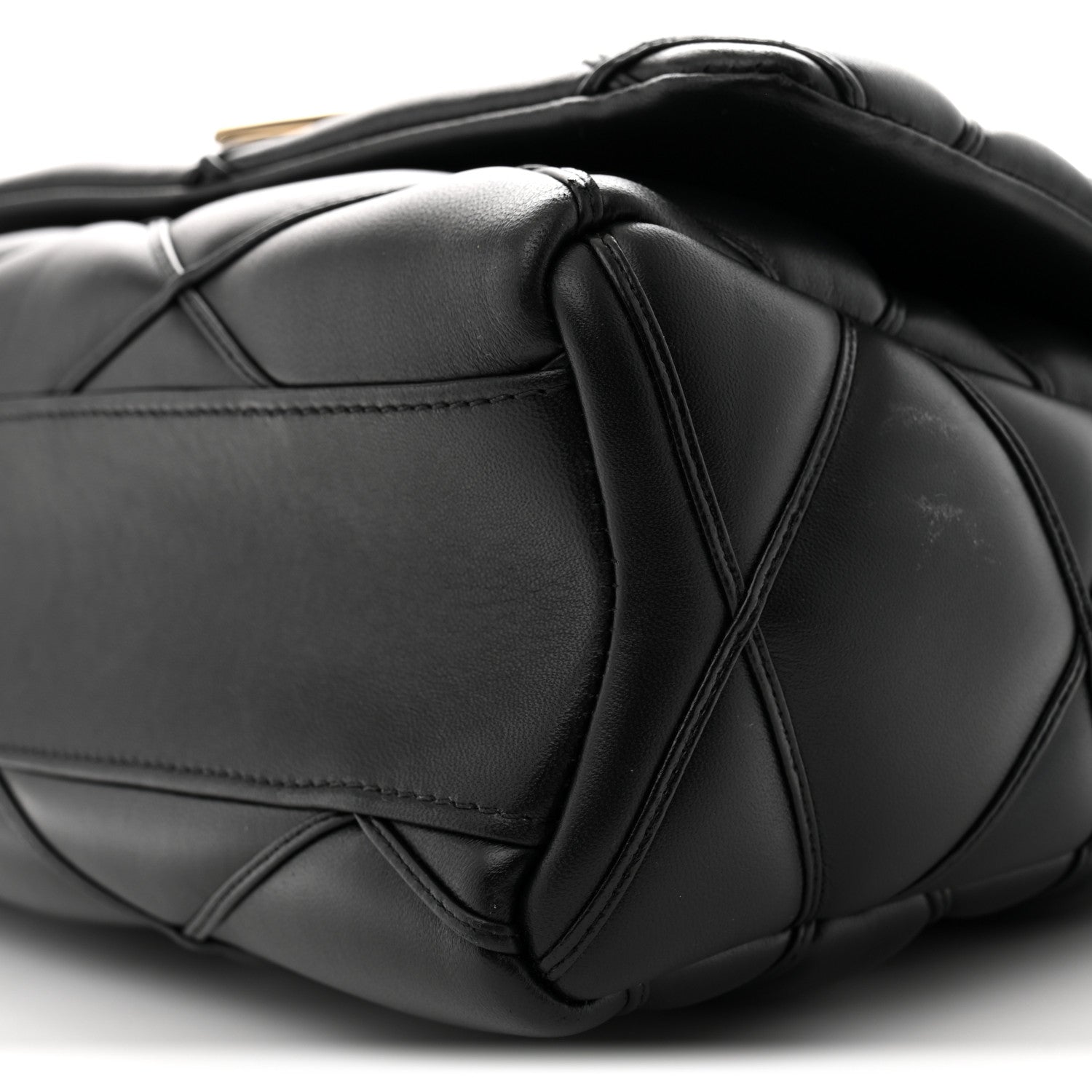 Lambskin Malletage Top Handle GO-14 GM Black