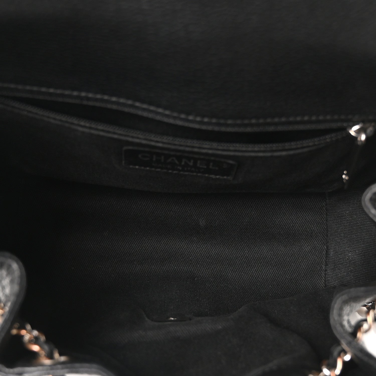 Calfskin Quilted Jungle Stroll Shoulder Bag Black