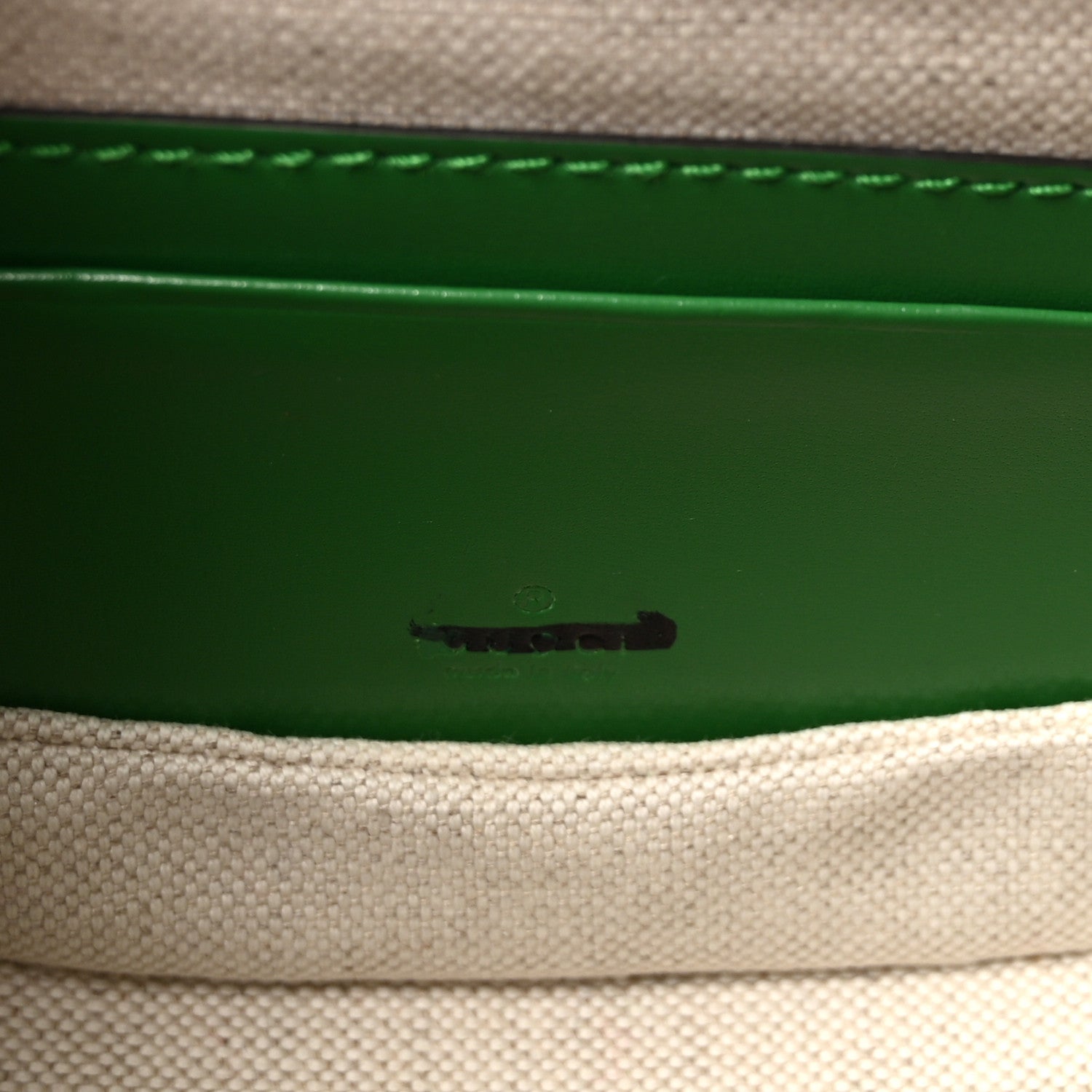 Boarded Dyana Lux Calfskin Web Small Bamboo 1947 Top Handle Bag Spring Green