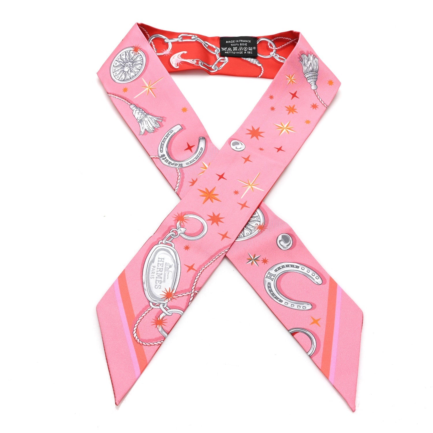 Silk C'est la Fete Twilly Rose Bonbon Orange