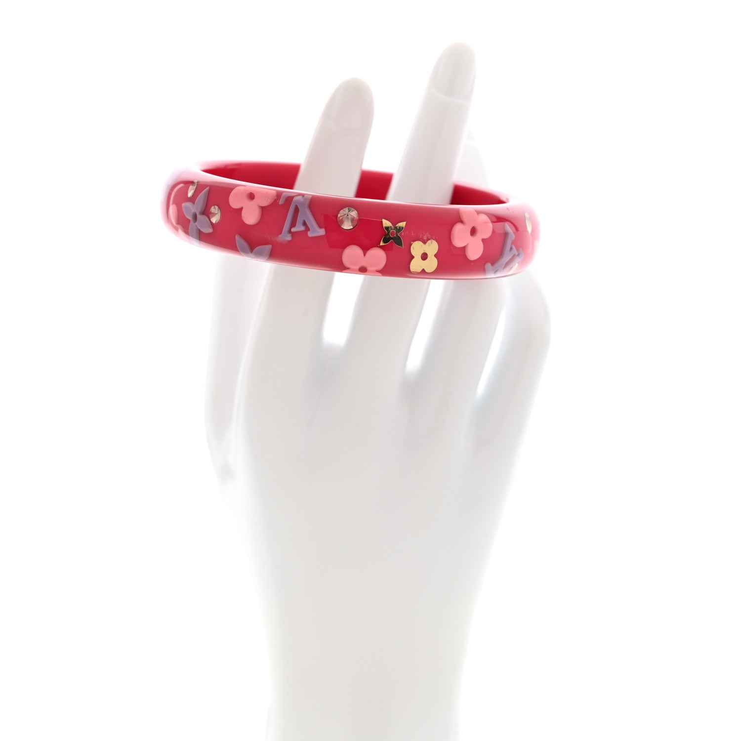 Resin Swarovski Large Inclusion Bracelet GM Rose Pop