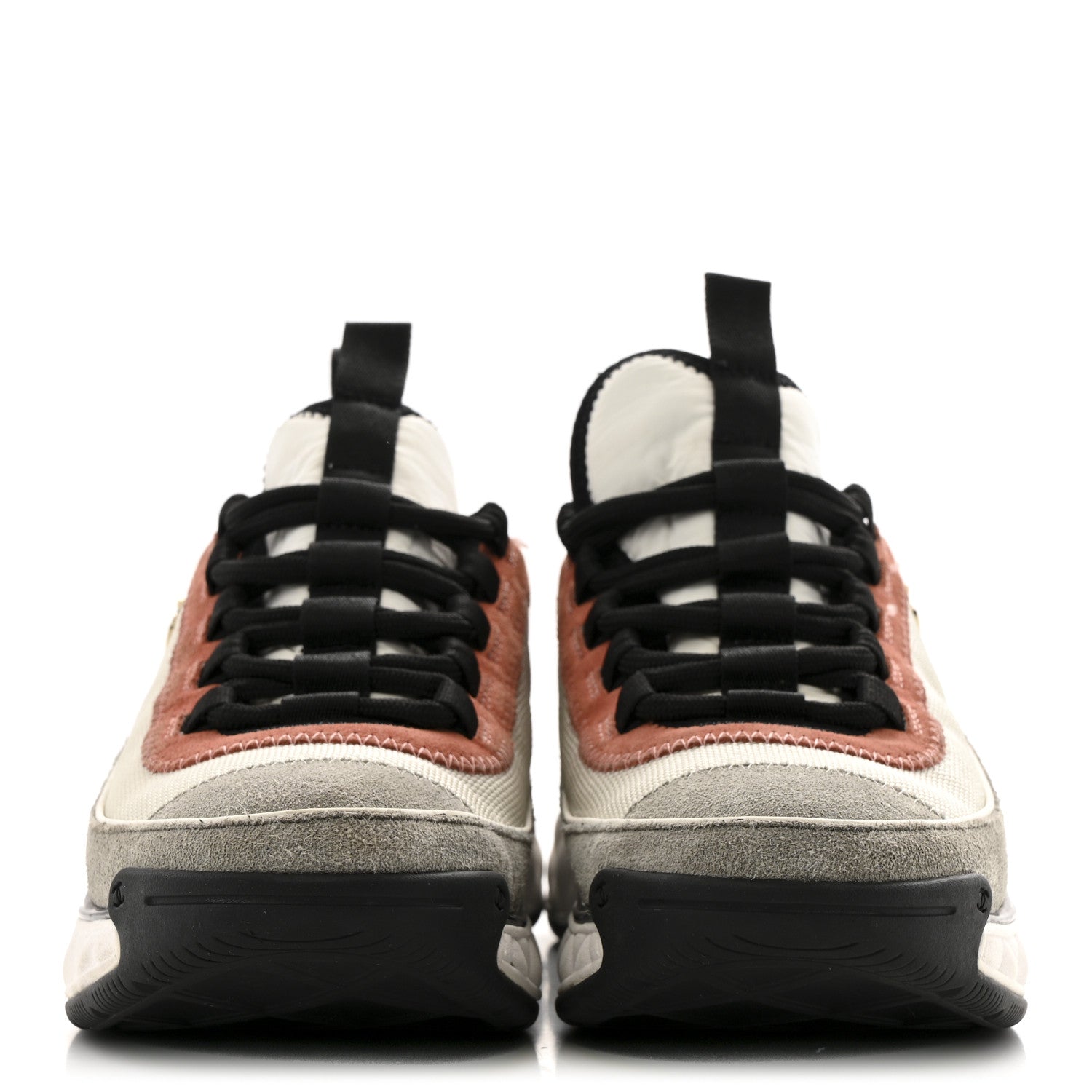 Fabric Suede CC Sneakers 37 White Light Grey Pink