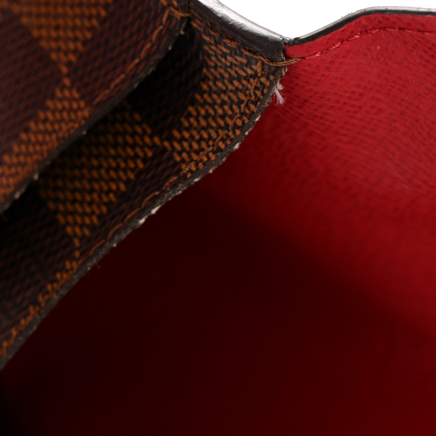 Damier Ebene Josephine Wallet Red