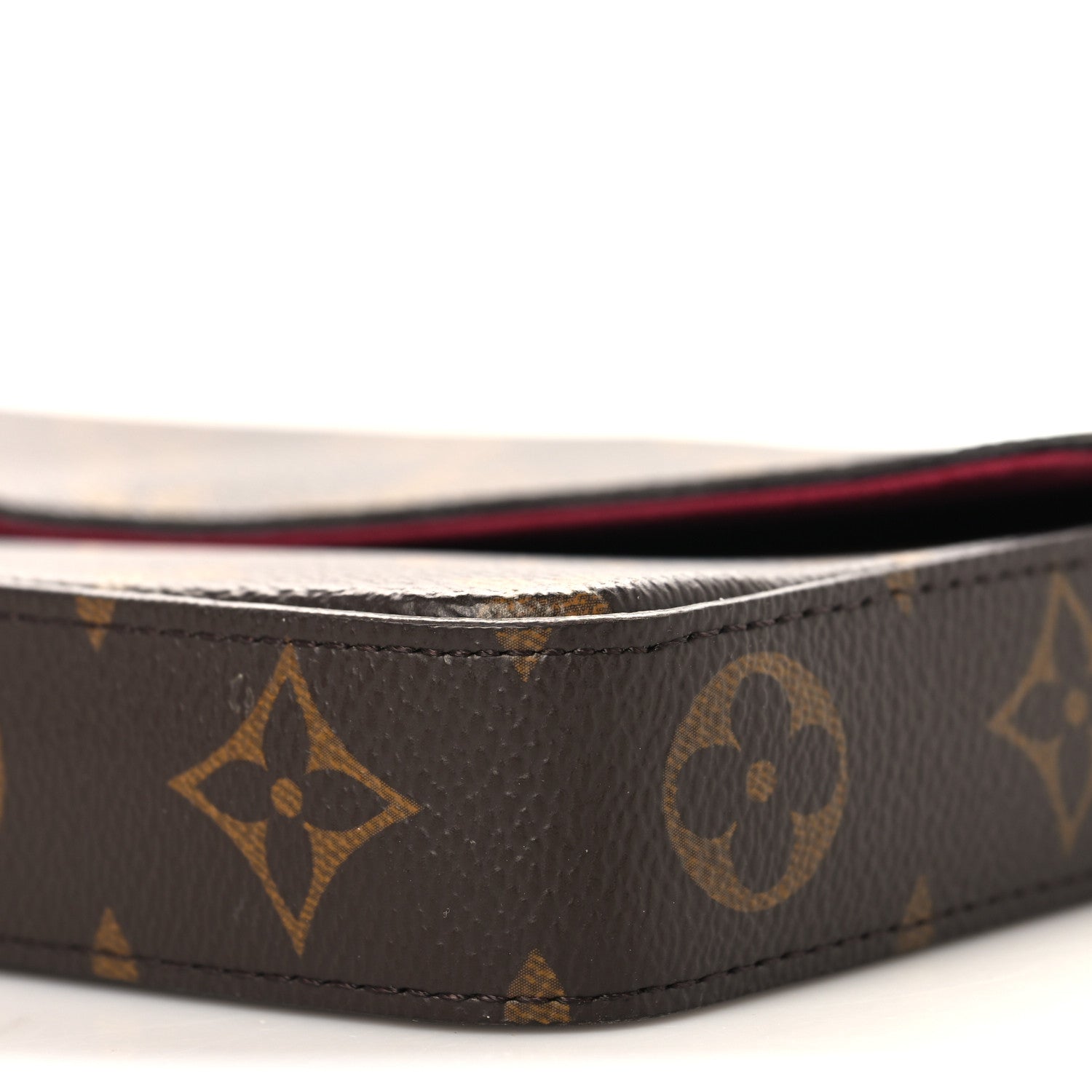 Monogram Pochette Felicie Chain Wallet Fuchsia