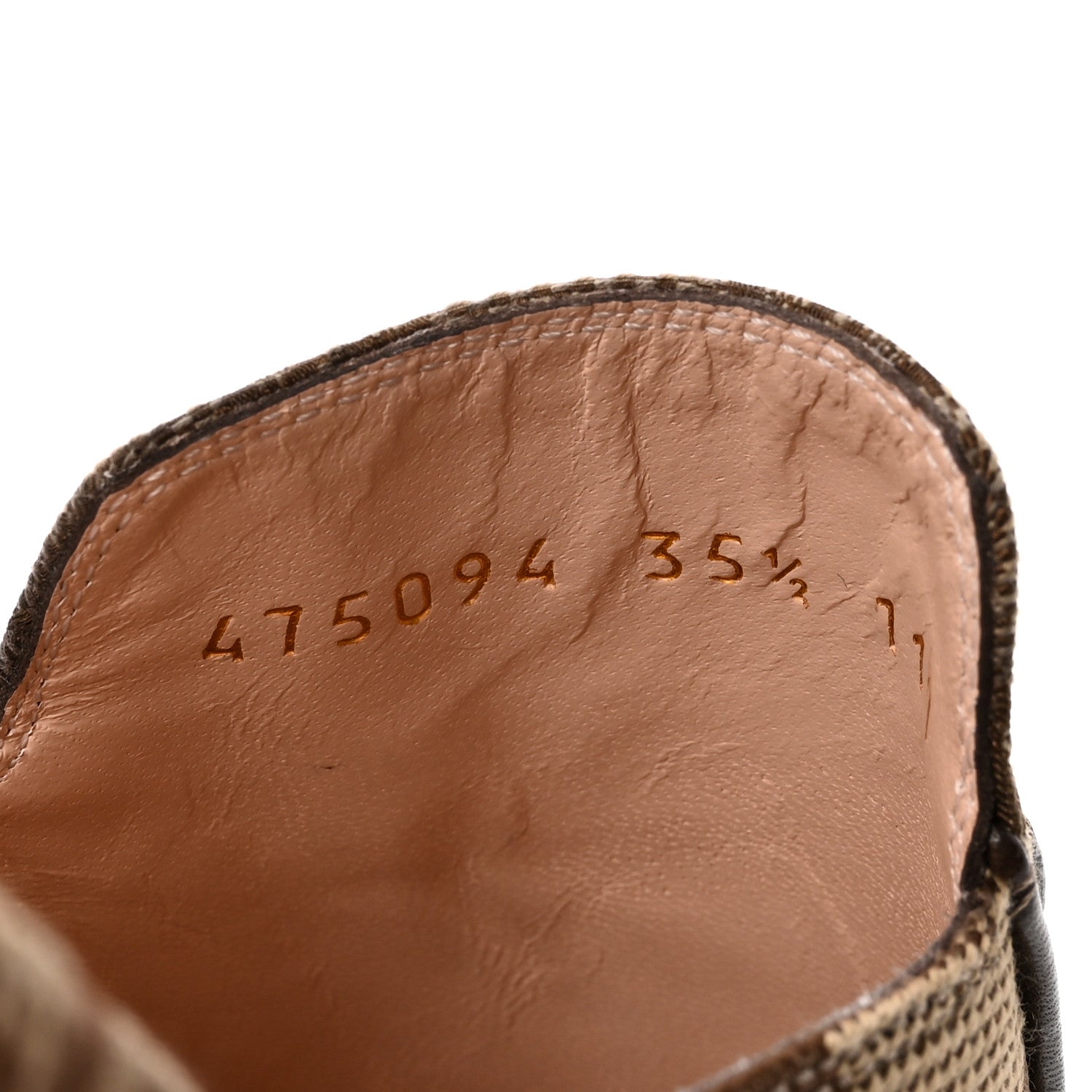 Monogram Jumbo GG Malaga Kid Womens Princetown Slippers 35.5 Camel Ebony New Acero Beige