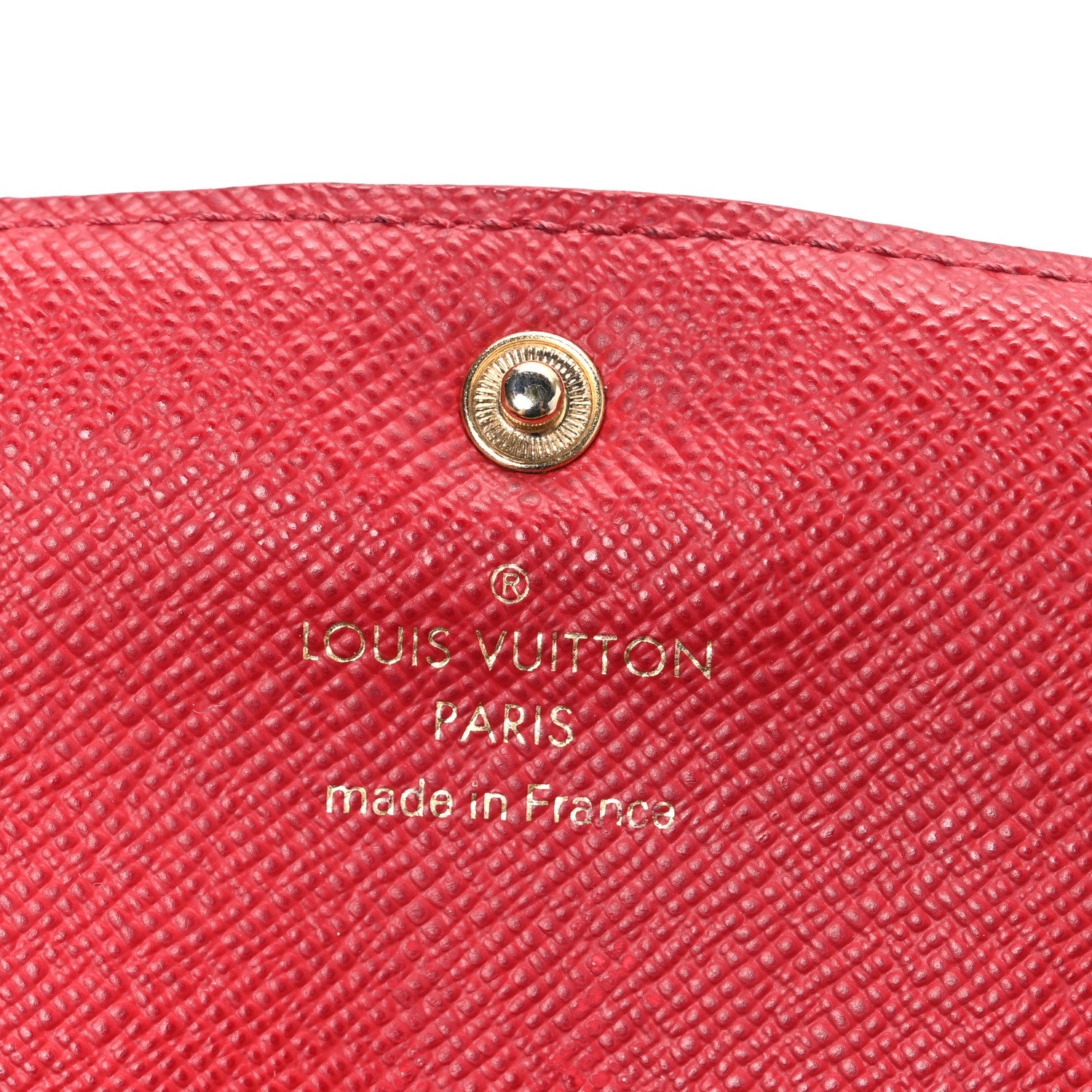 Damier Ebene Emilie Wallet Red