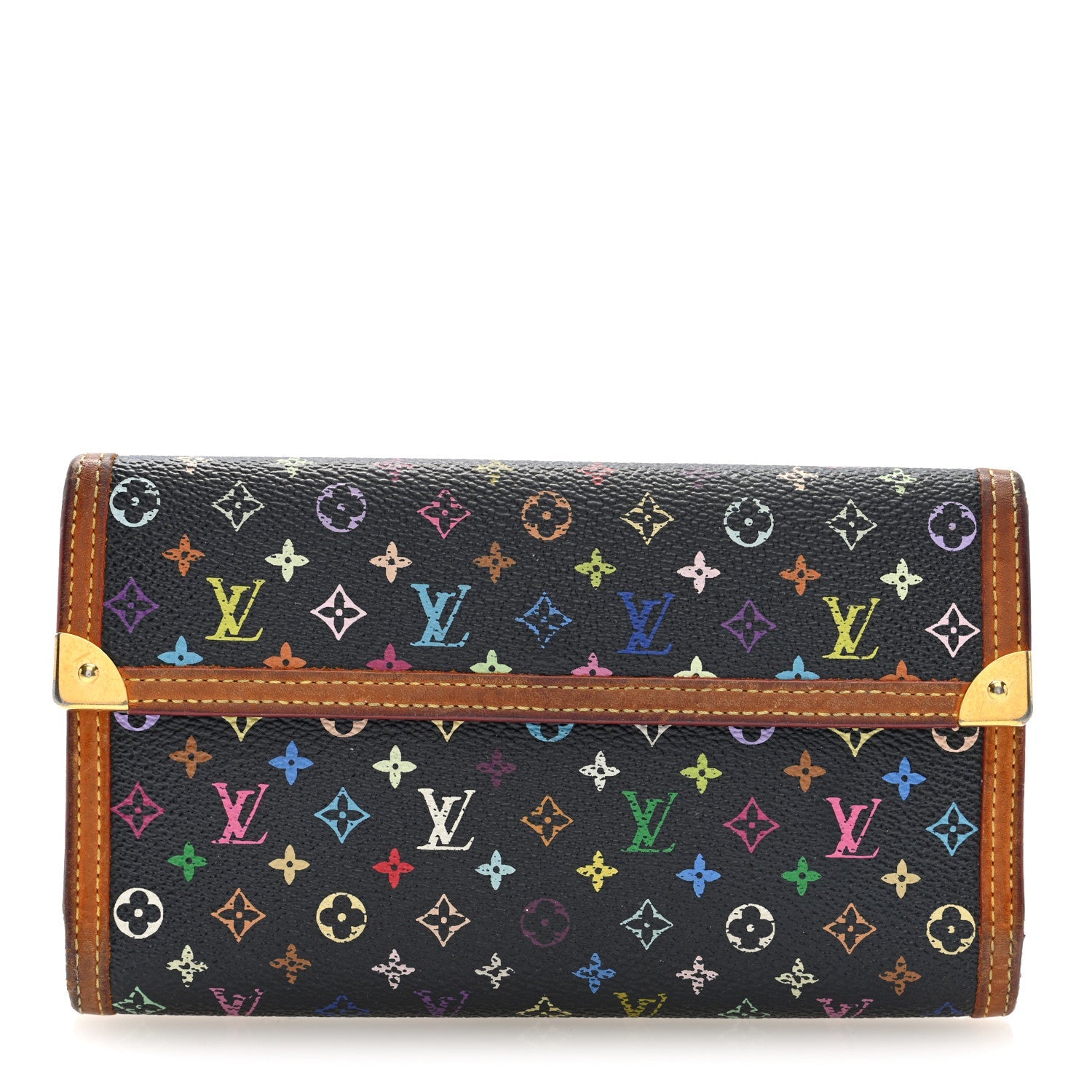 Monogram Multicolor Porte Tresor International Wallet Black