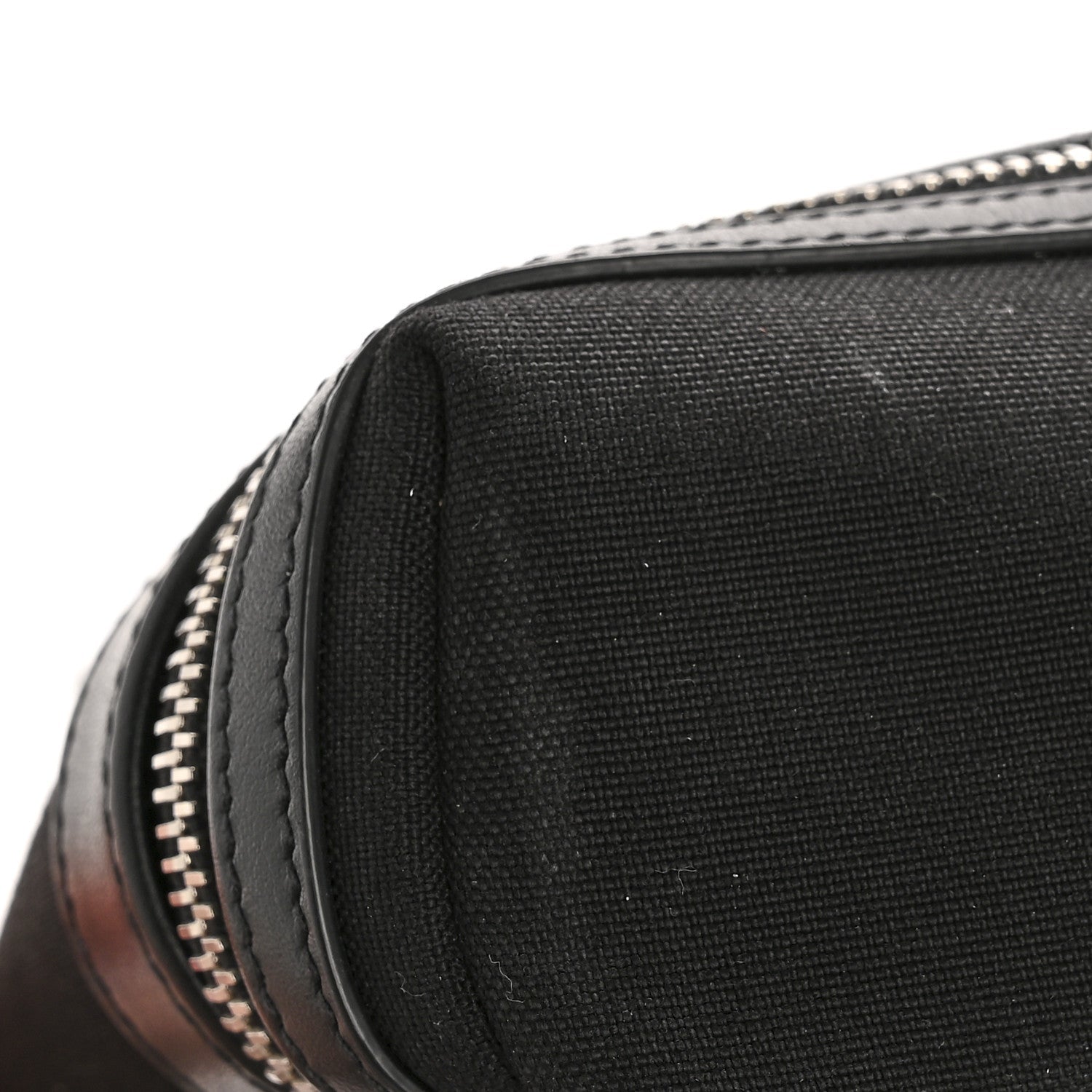 Canvas Calfskin City Belt Bag Black