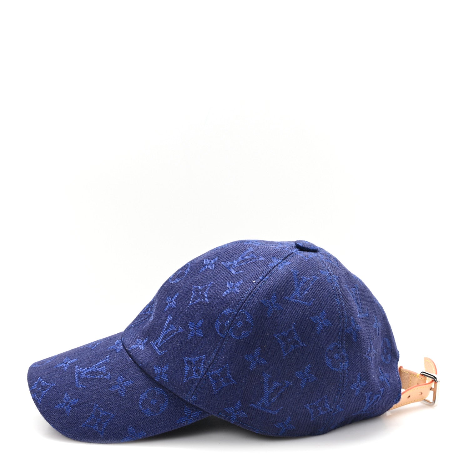 Cotton Monogram Essential Cap M Blue