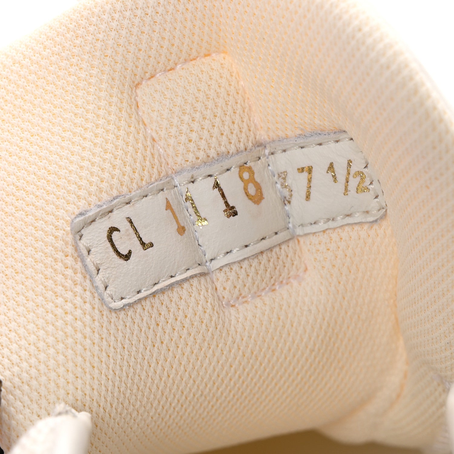 Calfskin Monogram Mesh Run Away Sneakers 37.5 White