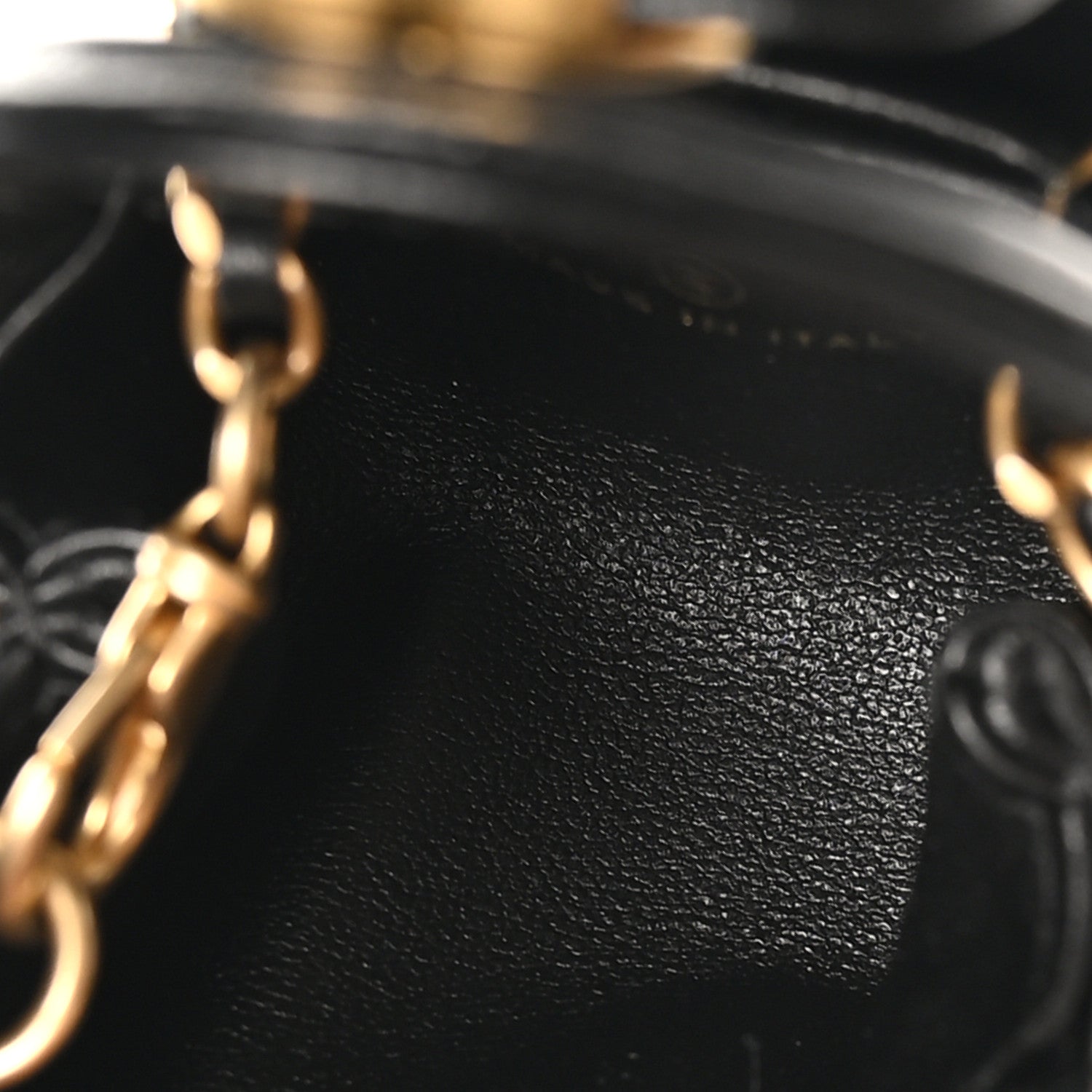 Shiny Lambskin Quilted Mini Kelly Bag Charm Black