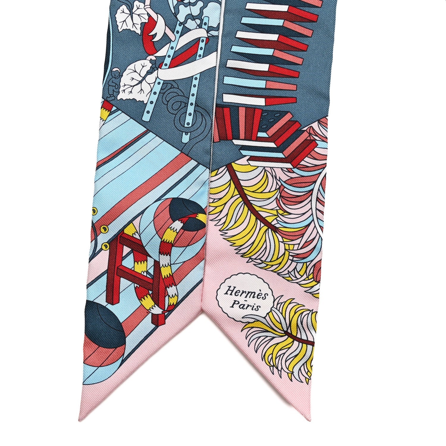 Silk De l'Ombrelle Aux Duels Twilly Bleu Moyen Rose Pale