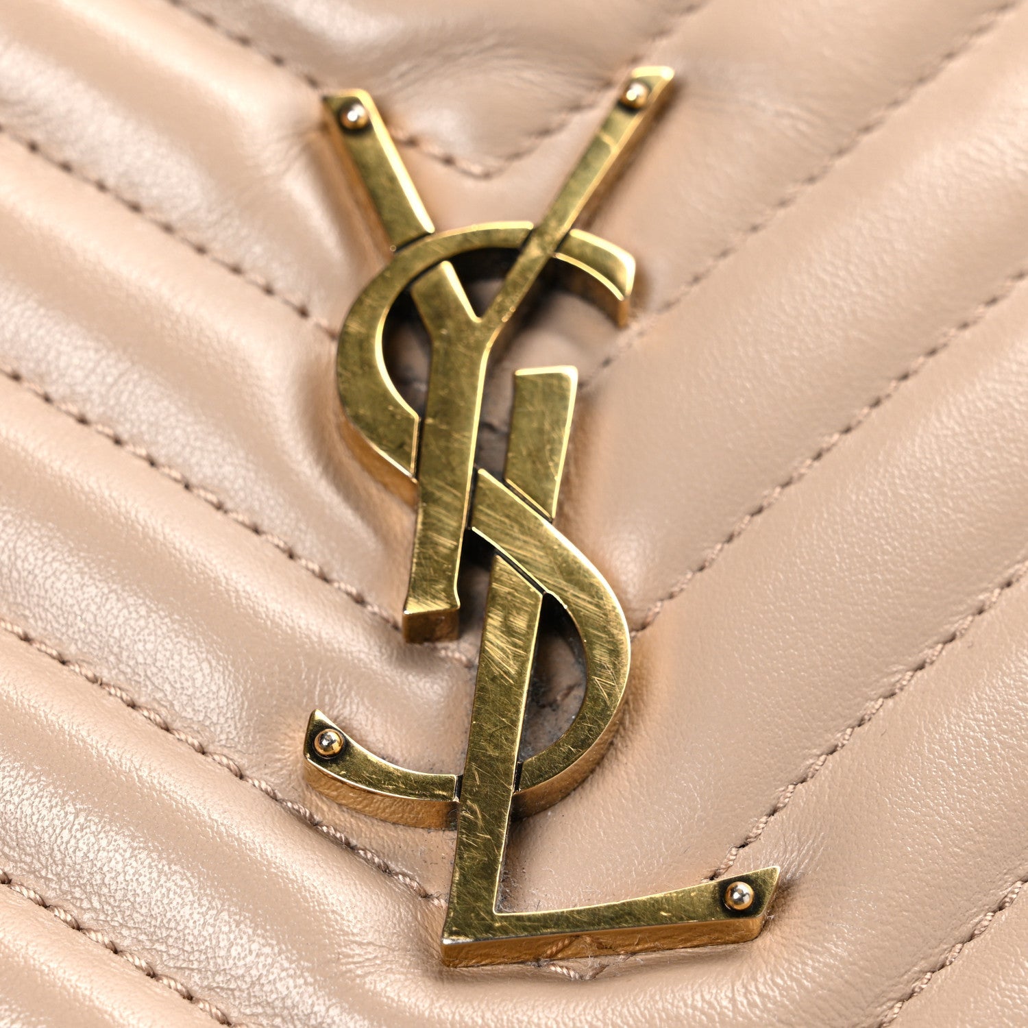 Calfskin Matelasse Monogram Lou Camera Bag Dark Beige