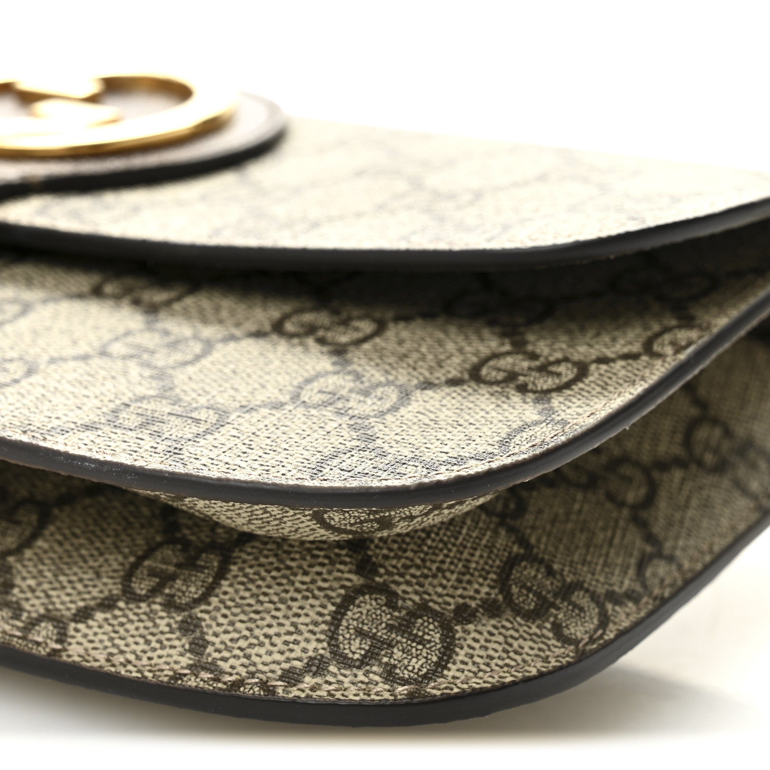 GG Supreme Monogram Textured Dollar Calfskin Blondie Belt Bag Beige Ebony New Acero
