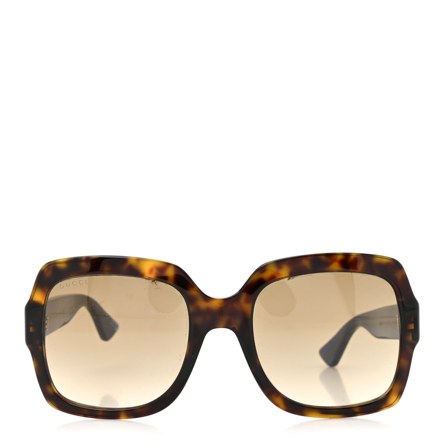 Acetate Square Frame Web Glitter Sunglasses GG0036S Brown Blue