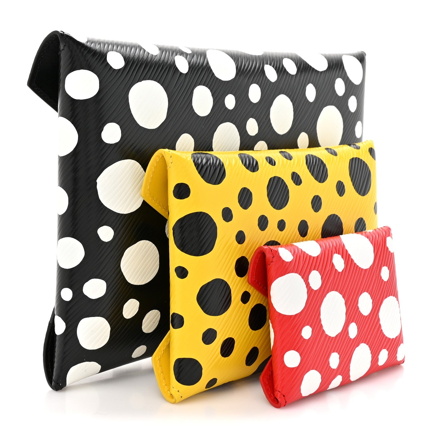 LV X YK Epi Kirigami Pochette Set Black Red Yellow