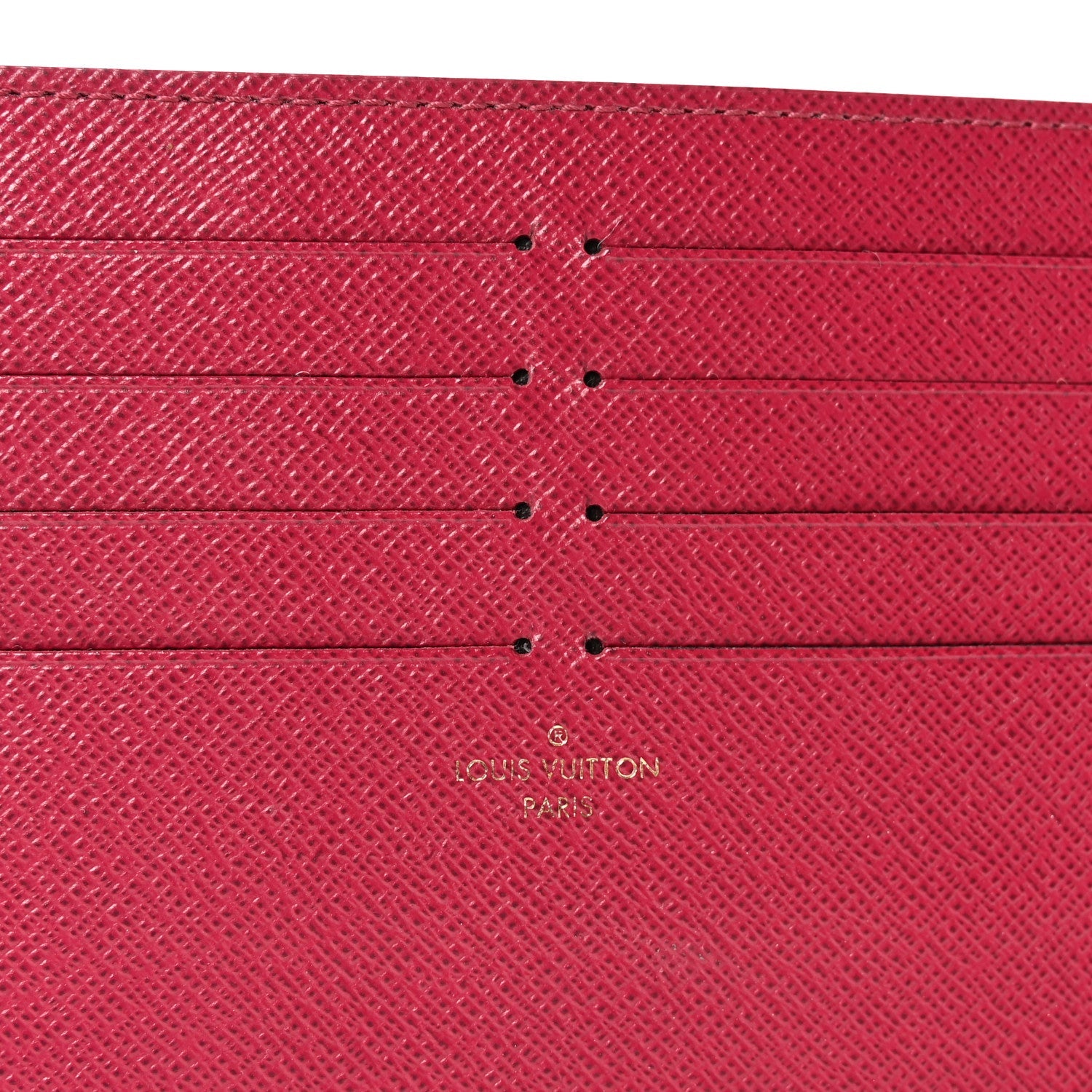 Calfskin Felicie Card Holder Insert Fuchsia