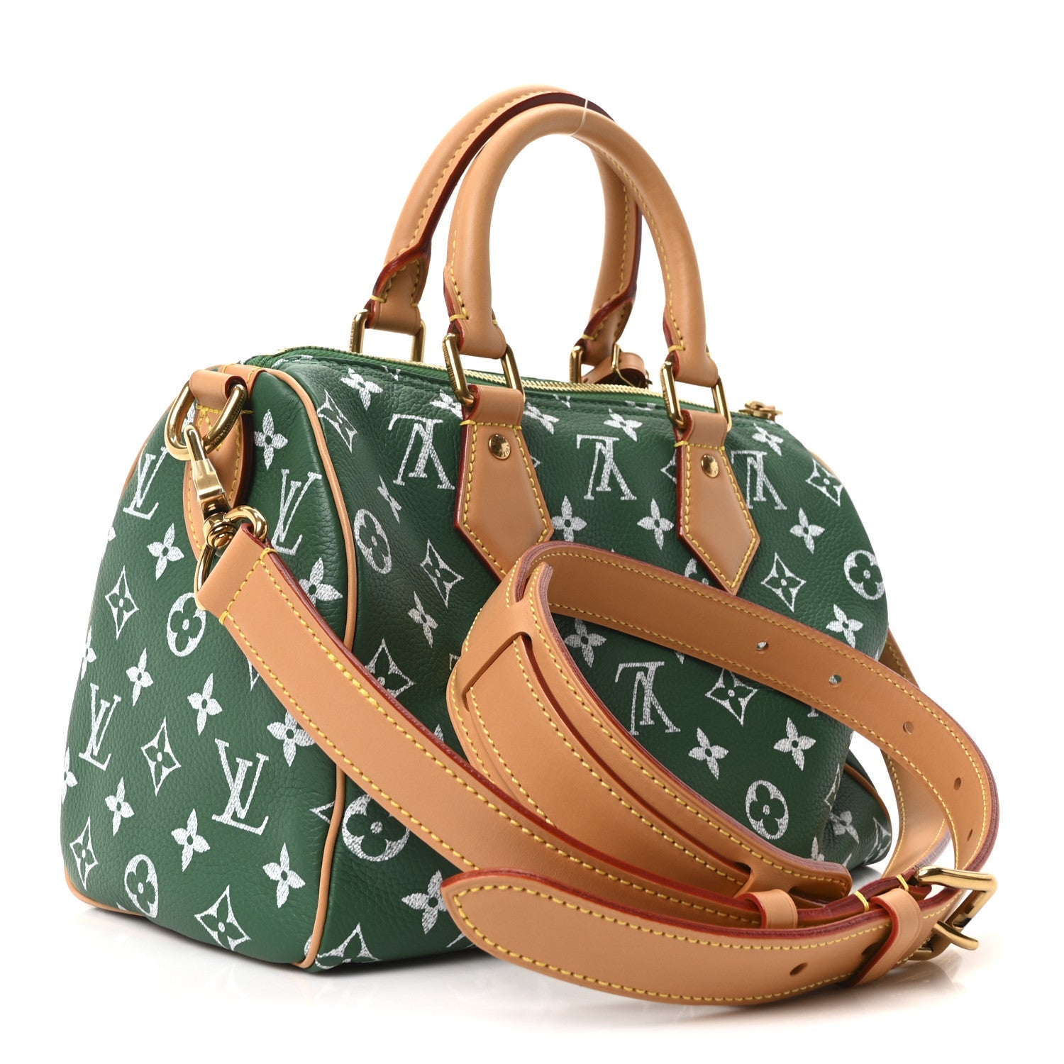 Calfskin Monogram Speedy P9 Bandouliere 25 Green