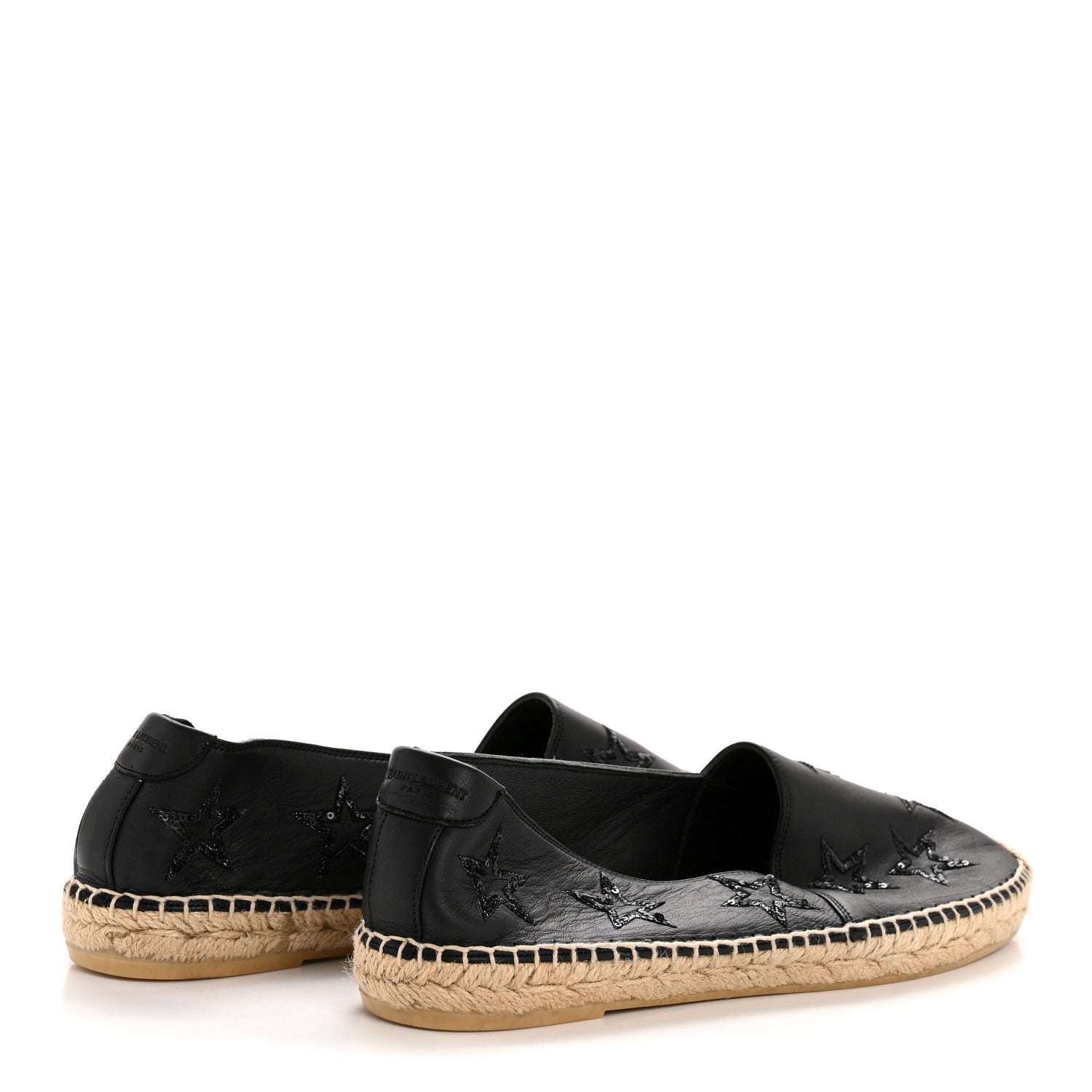 Nappa Sequins Star Espadrilles 40 Black