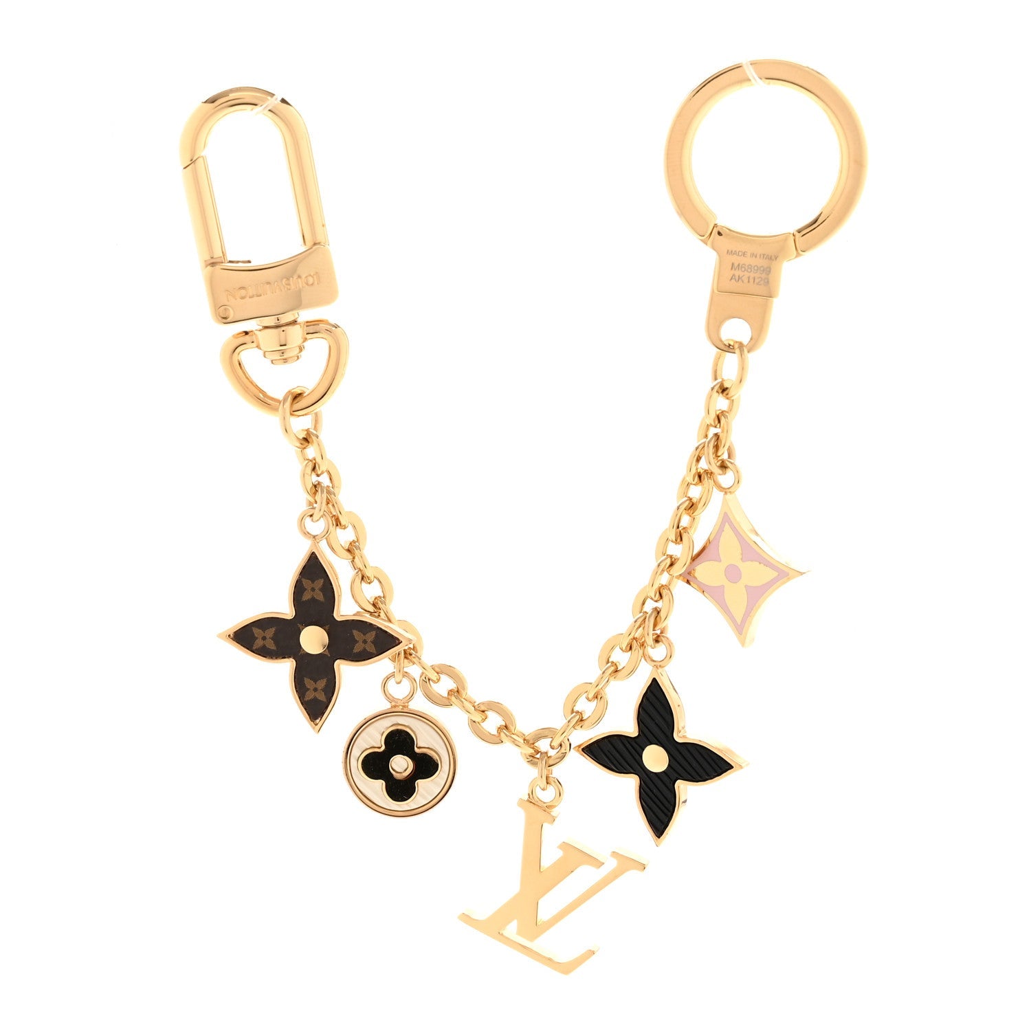 Monogram Spring Street Bag Charm Key Holder Gold