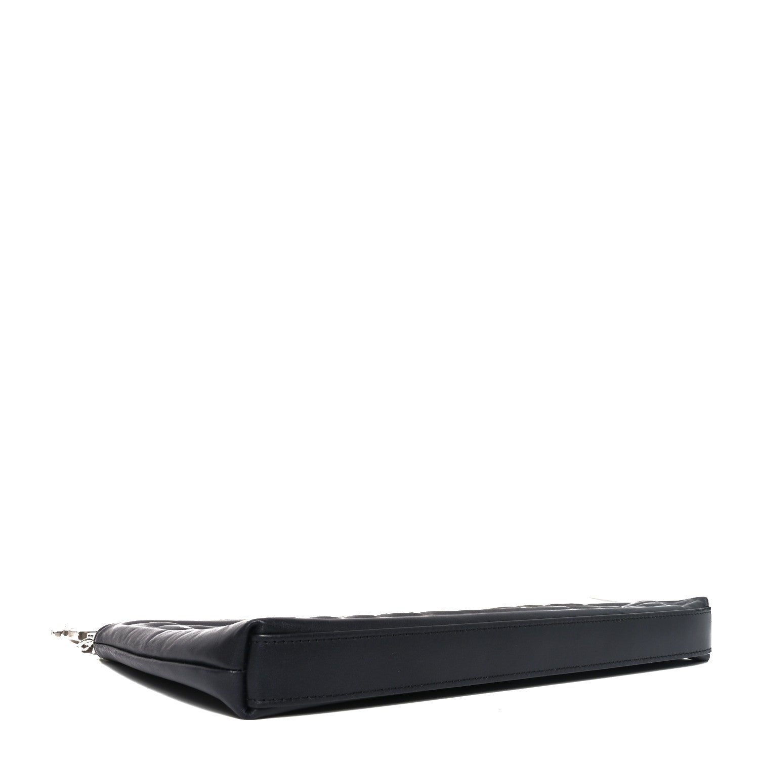 Metallic Calfskin Keyboard Pouch Black