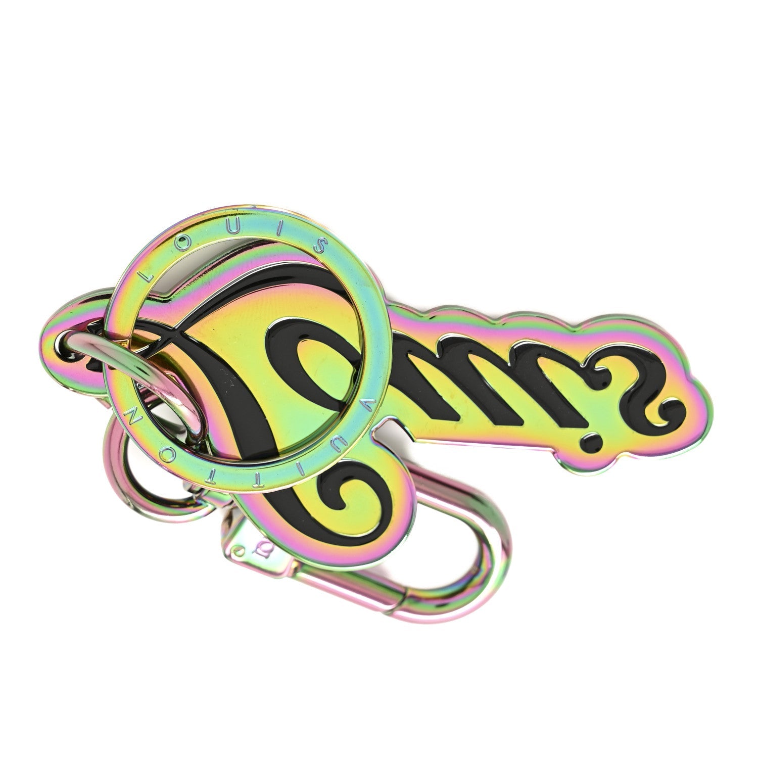 Metallic Rainbow Porte Cles Louis Bag Charm Key Holder Multicolor