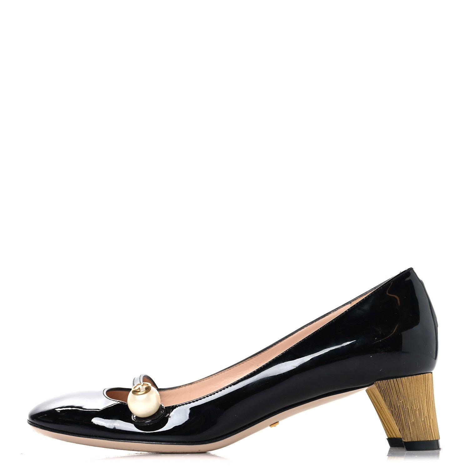 Vernice Crystal Pearl Embellished Mary Jane Pumps 36 Black