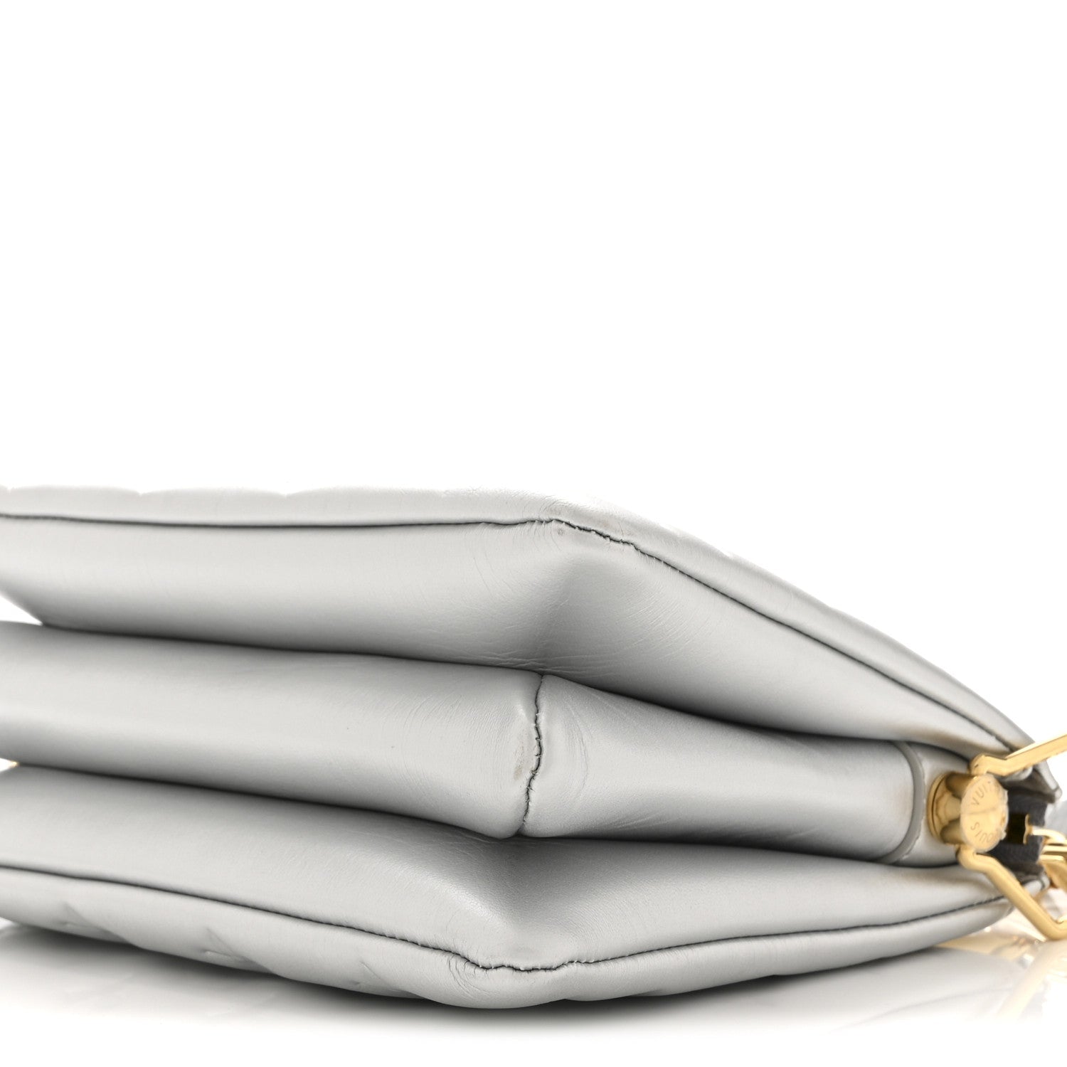 Lambskin Embossed Monogram Coussin BB Silver