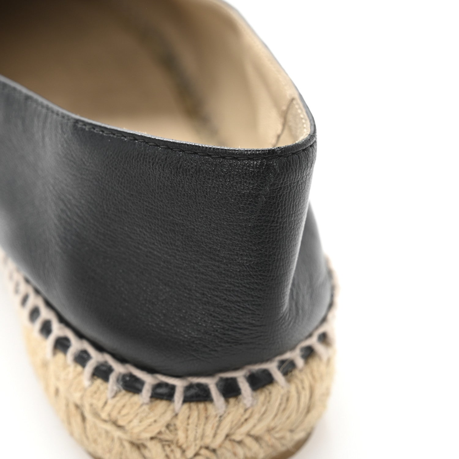 Lambskin CC Espadrilles 39 Black