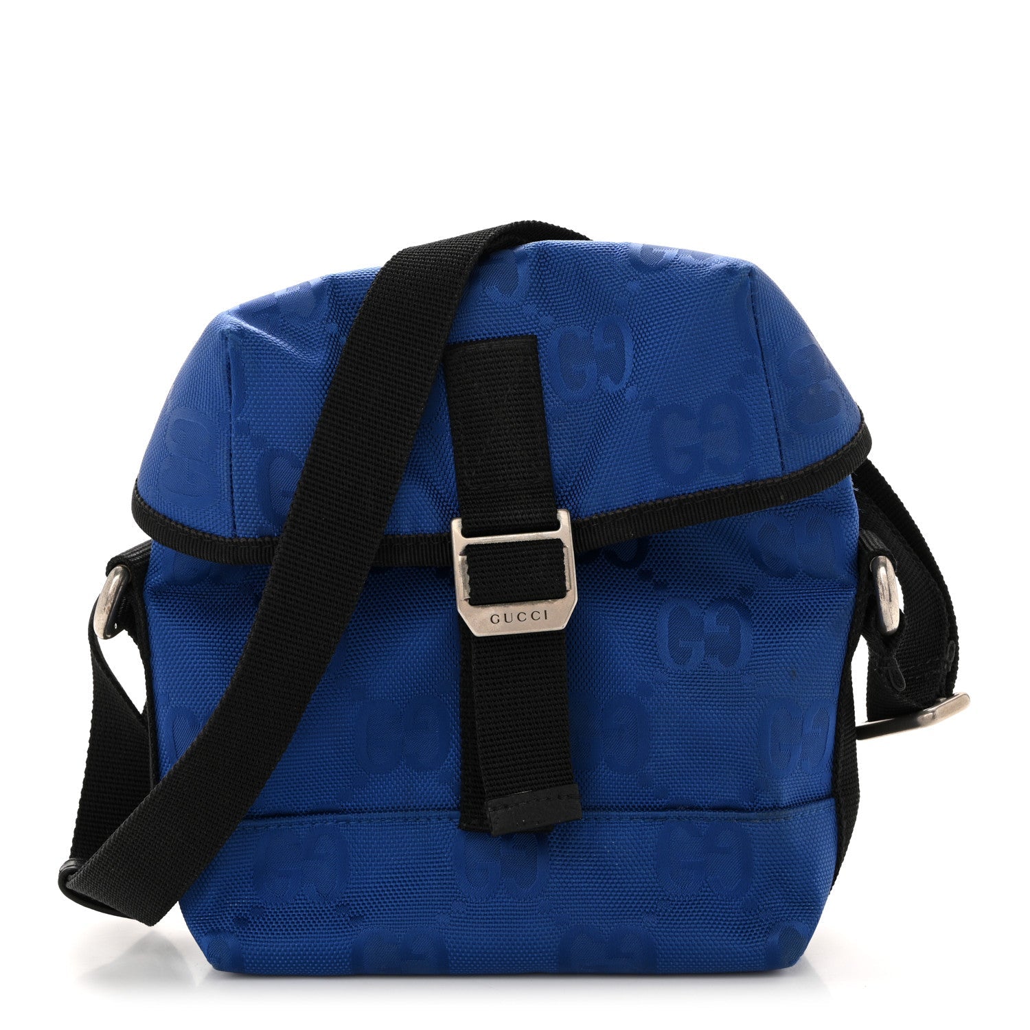 Econyl Nylon Monogram Off The Grid Messenger Bag Orient Blue Black