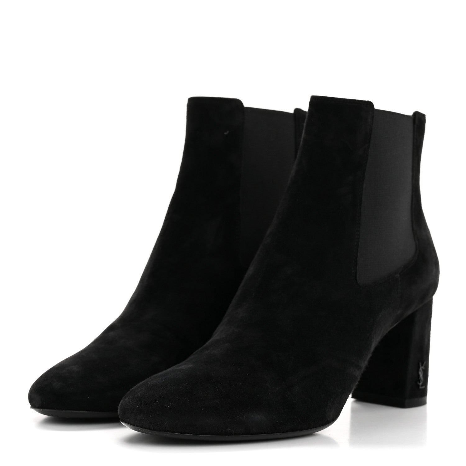 Suede Loulou Pin Booties 36 Black