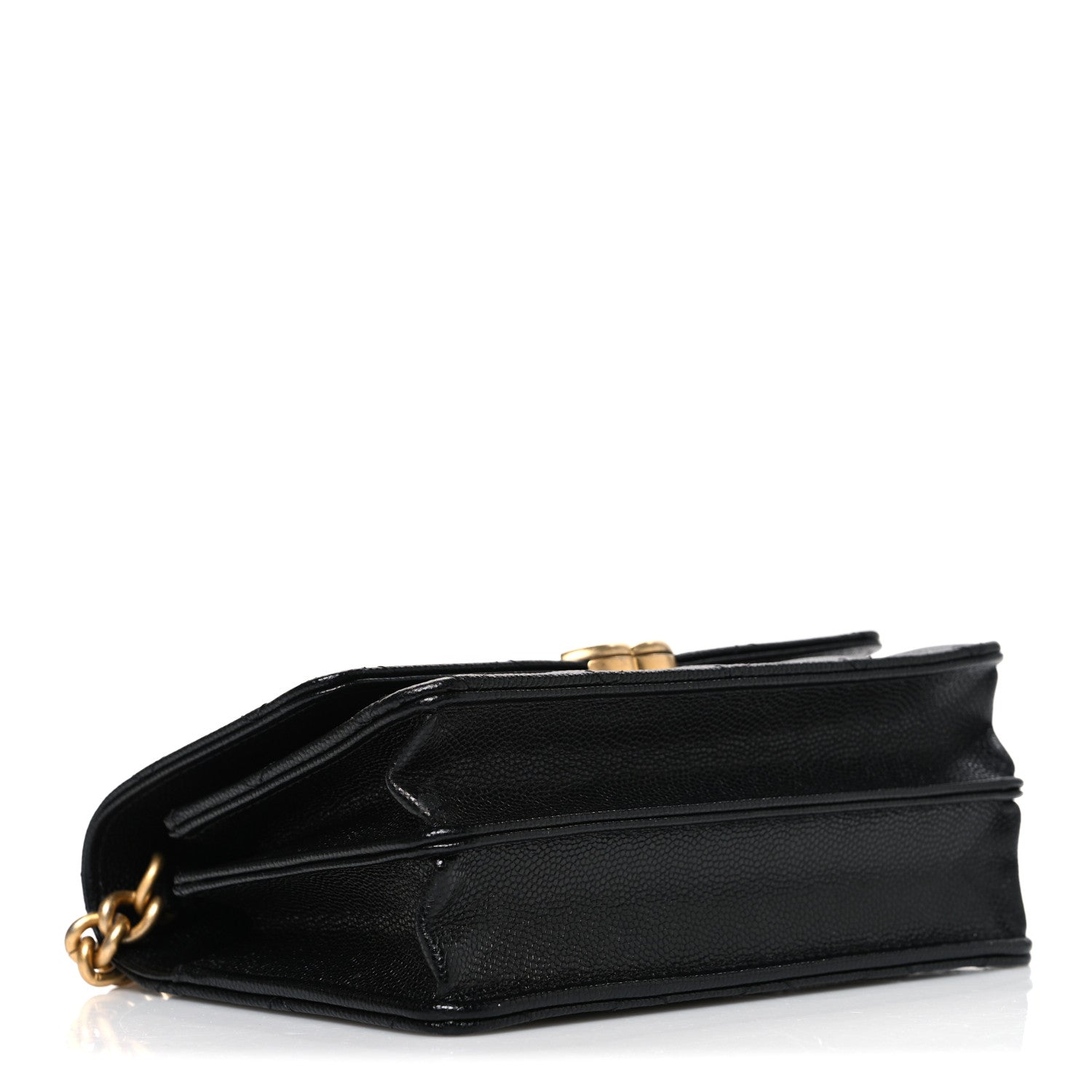 Caviar Quilted Mini Bracelet On Chain Wallet On Chain WOC Black