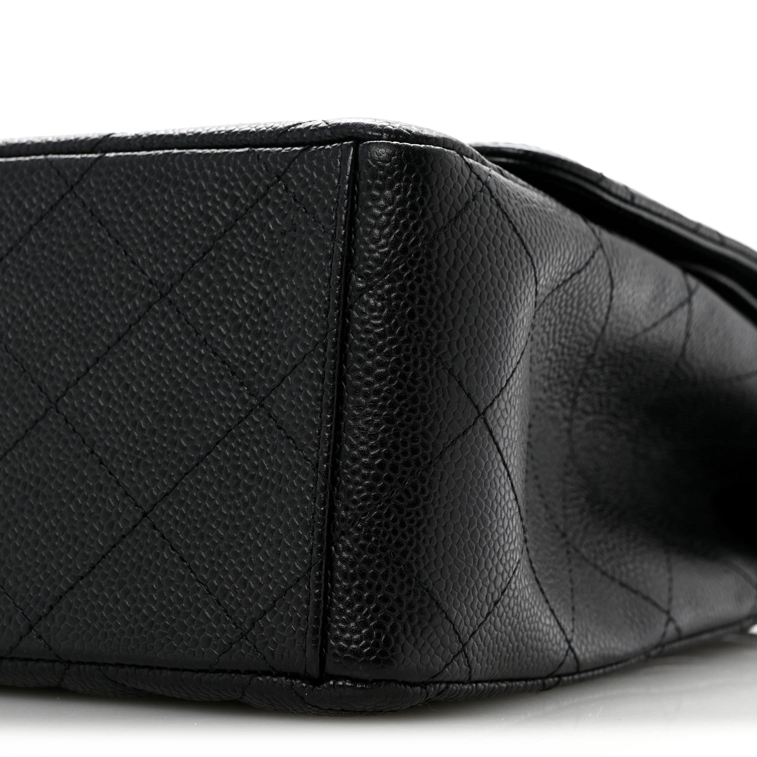 Caviar Quilted Maxi Double Flap Black