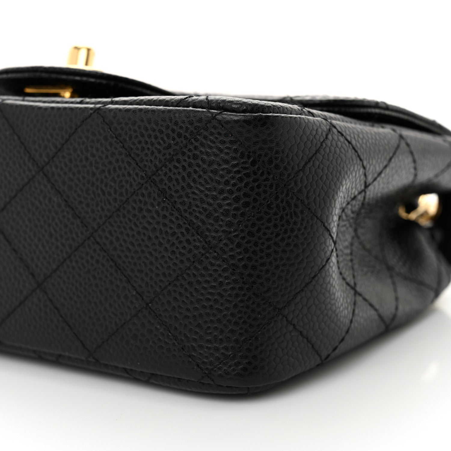 Caviar Quilted Mini Square Flap Black