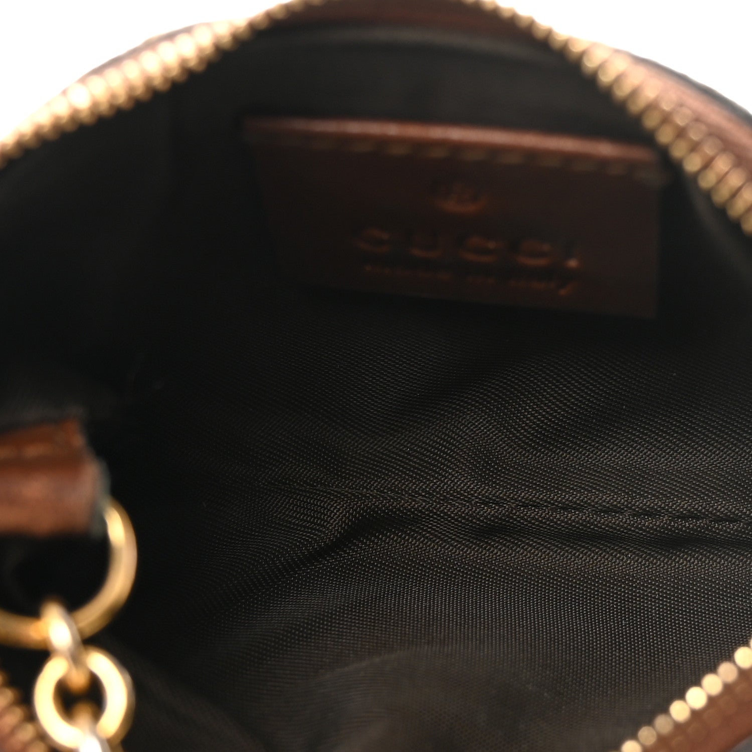 GG Supreme Monogram Key Case Brown