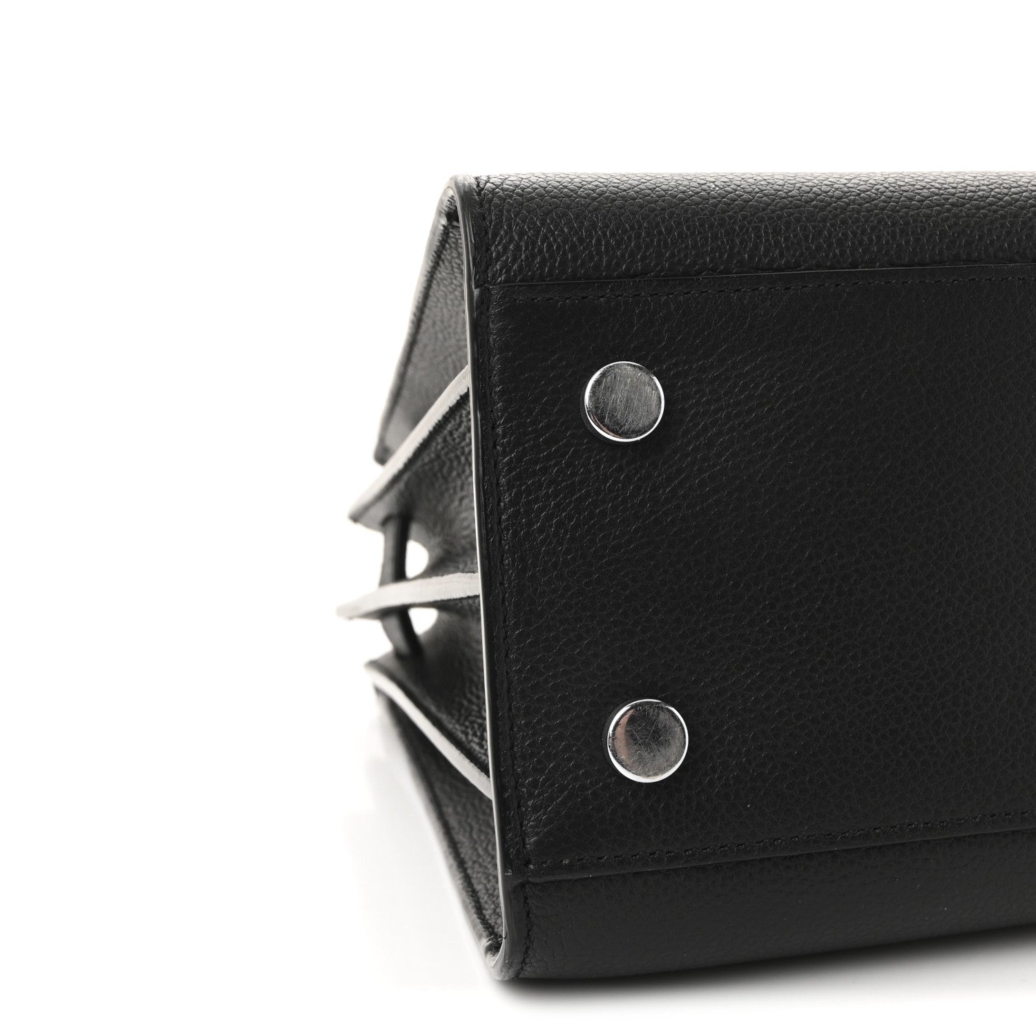 Grained Calfskin Baby Sac De Jour Black