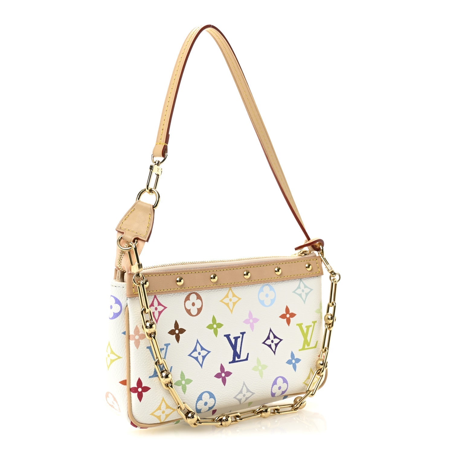 LV X TM Monogram Multicolor Pochette Accessories White